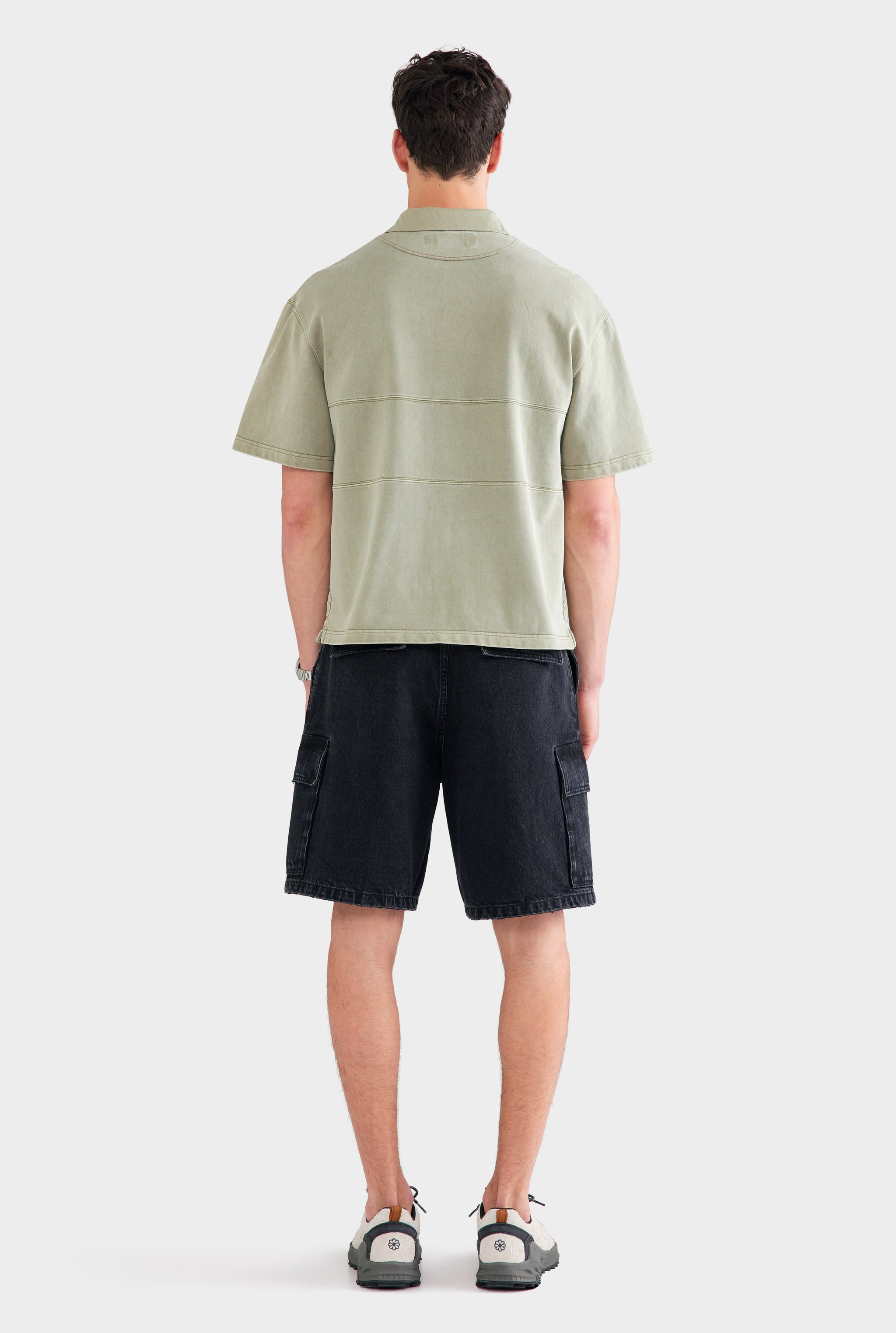 Pigment Dyed Cotton Rugby Polo - Washed Sage