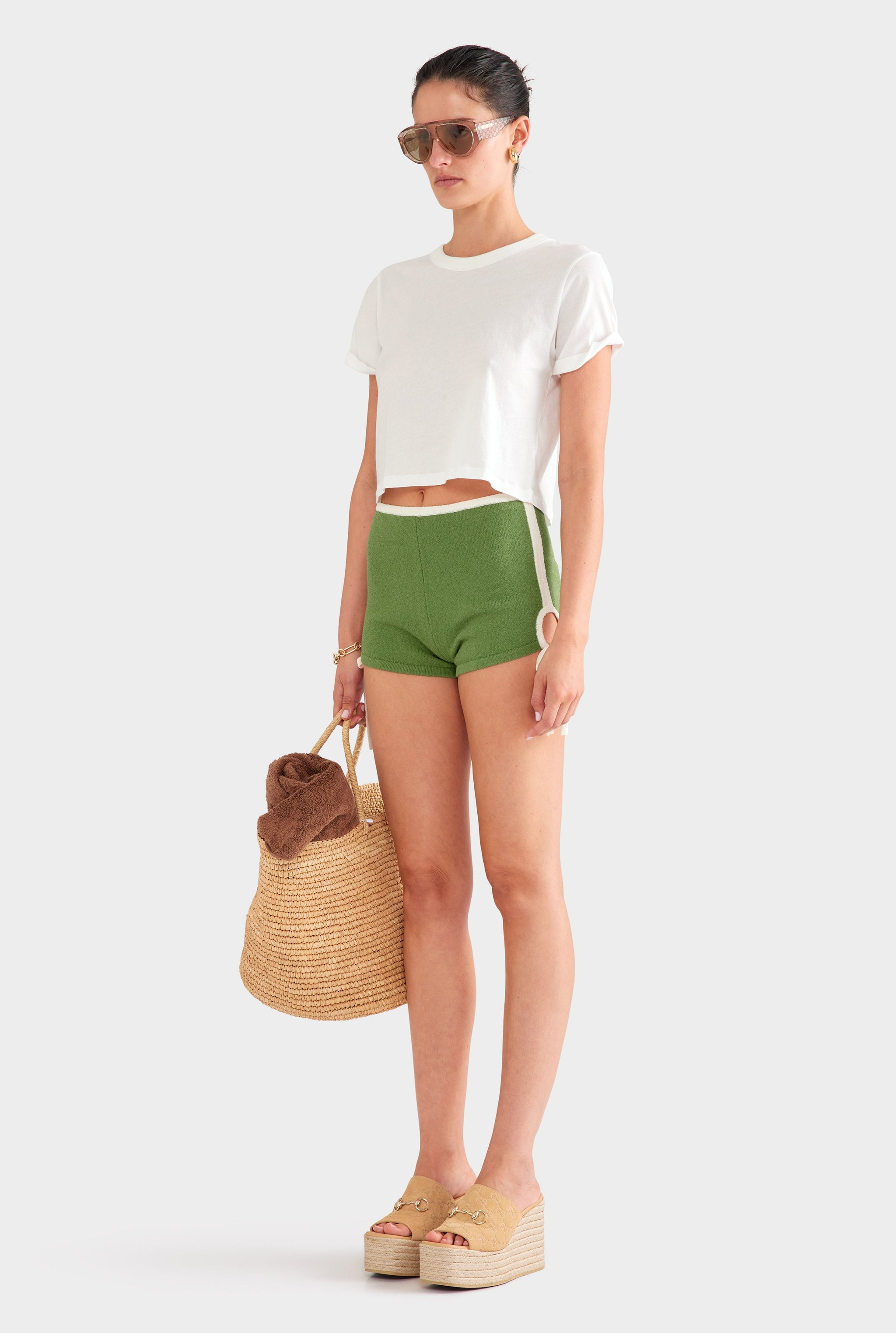 Lightweight Rolled Sleeve Tee - Off White