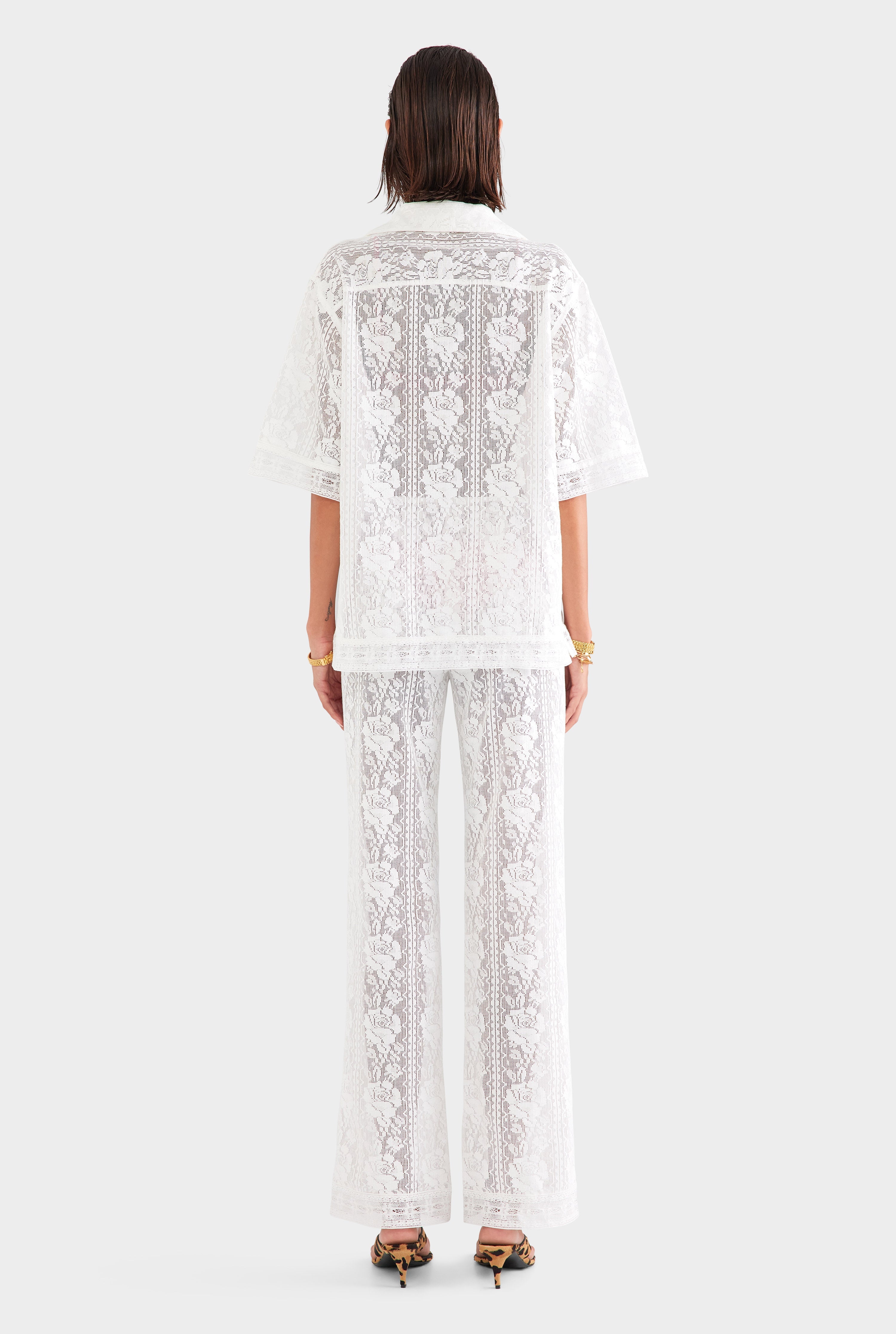 Cotton Lace Shirt - Off White