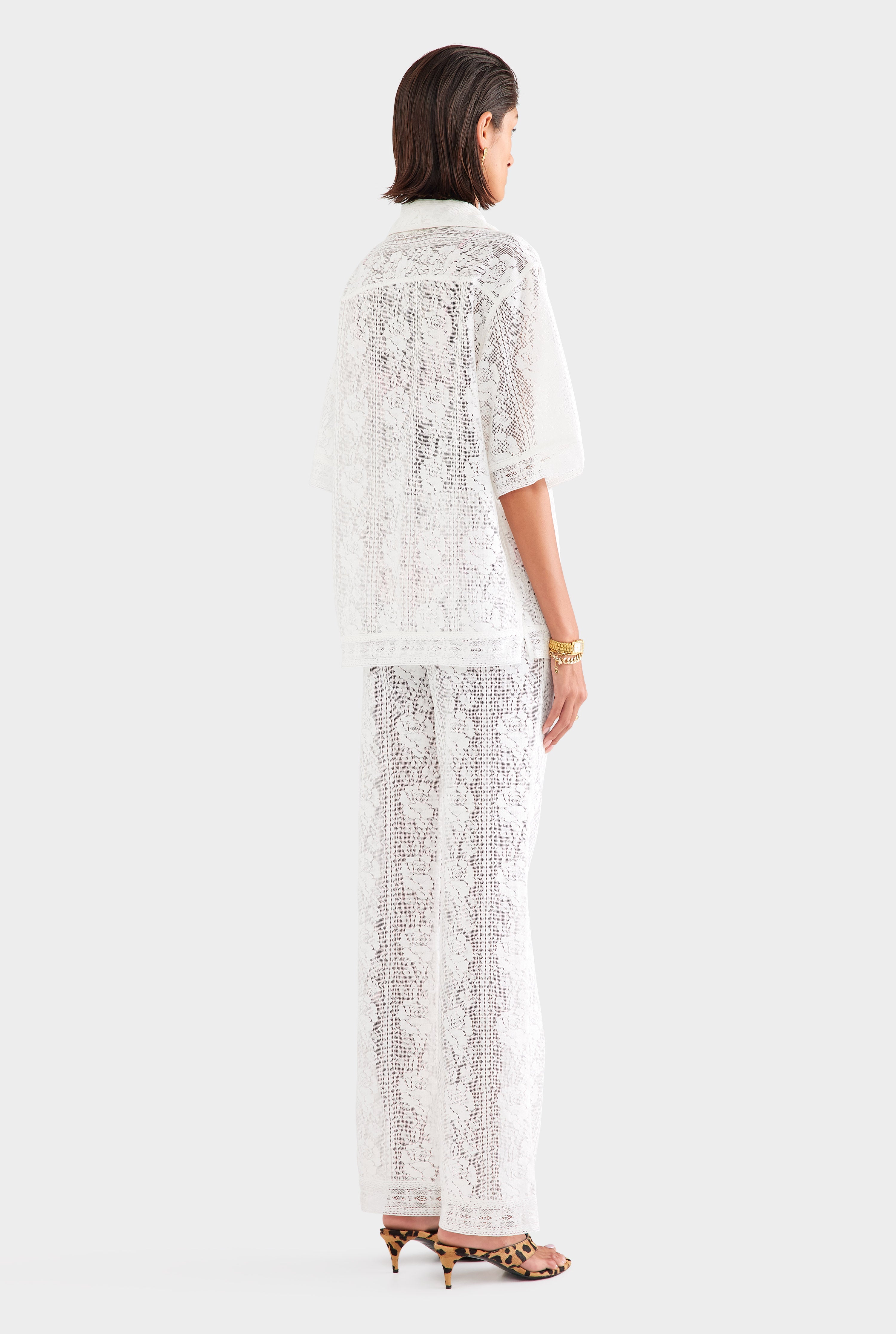 Cotton Lace Shirt - Off White