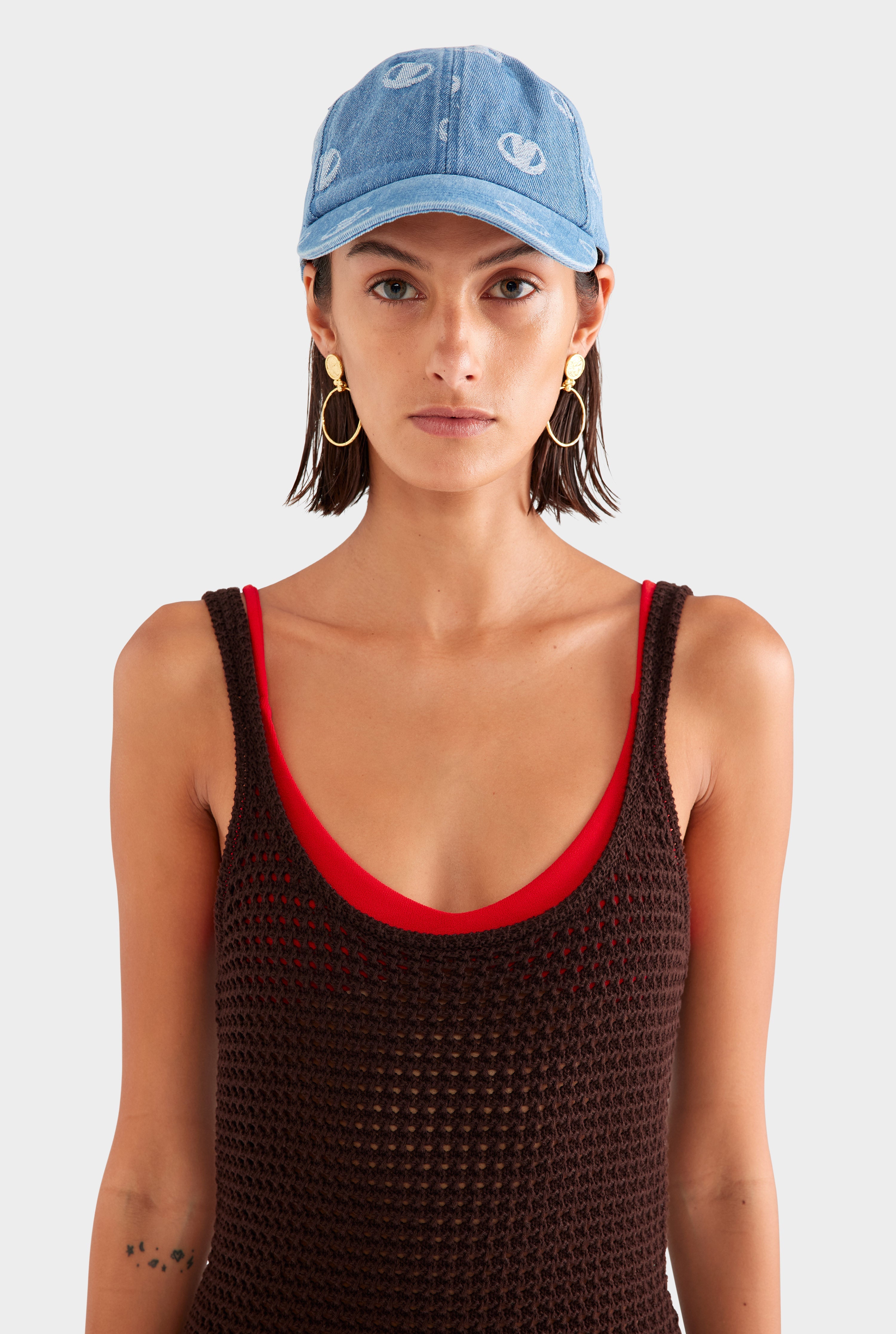 Crochet Cami Mini Dress - Dark Chocolate