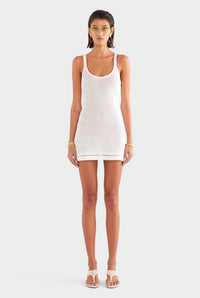 Crochet Cami Mini Dress - Off White