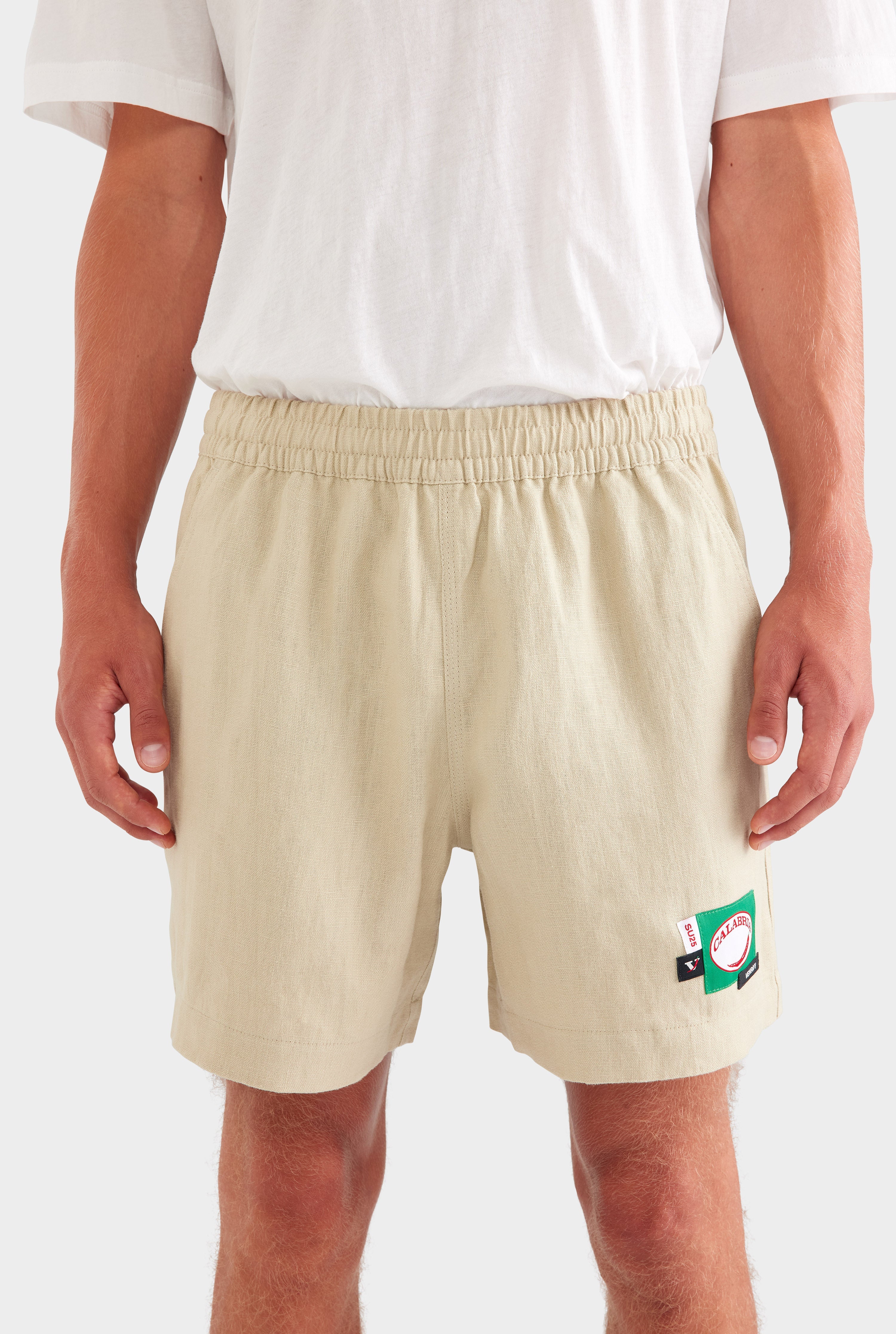 Lounge Short - Light Taupe/Multi Patch