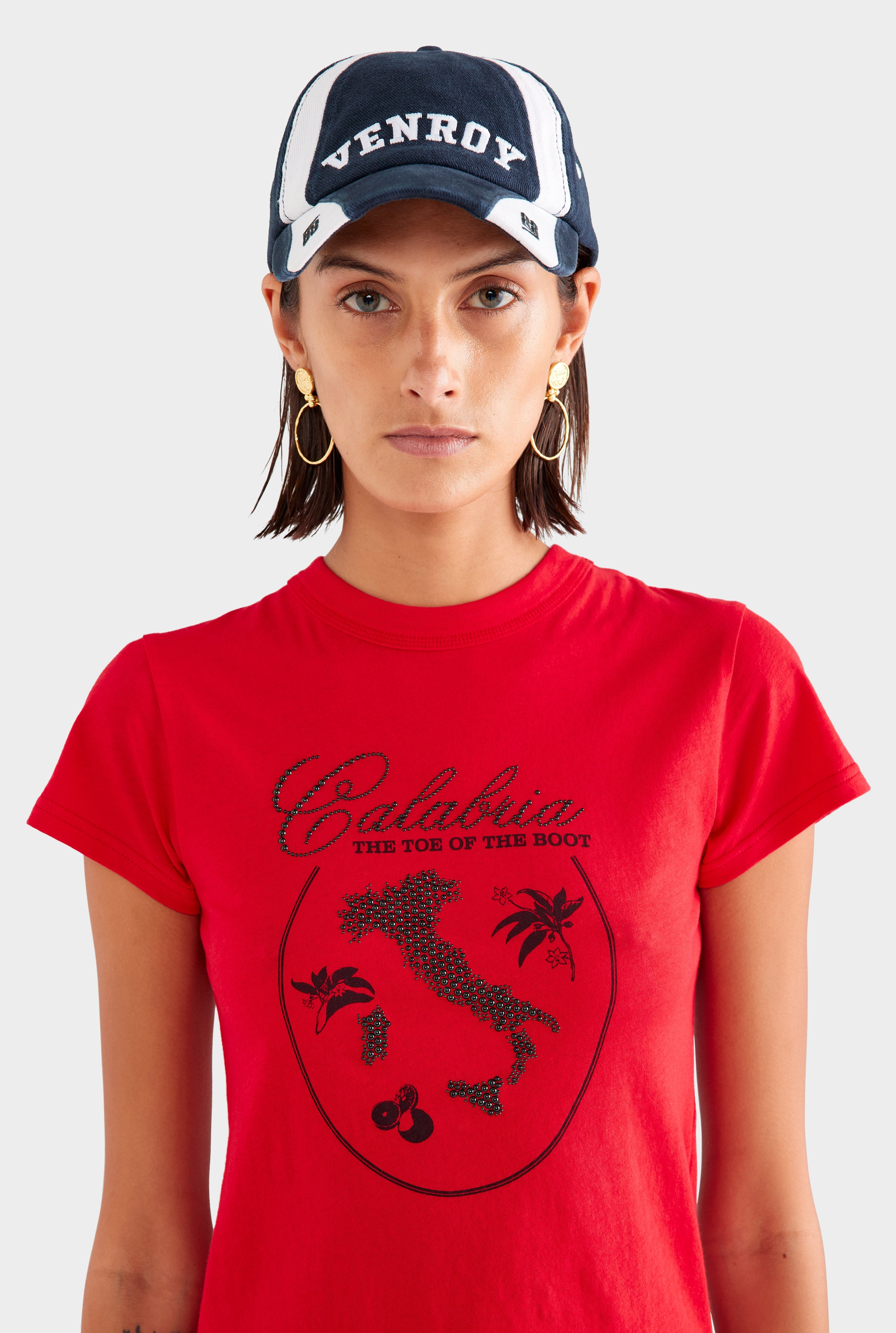 Lightweight Cotton Baby Tee - Red/Toe Of The Boot