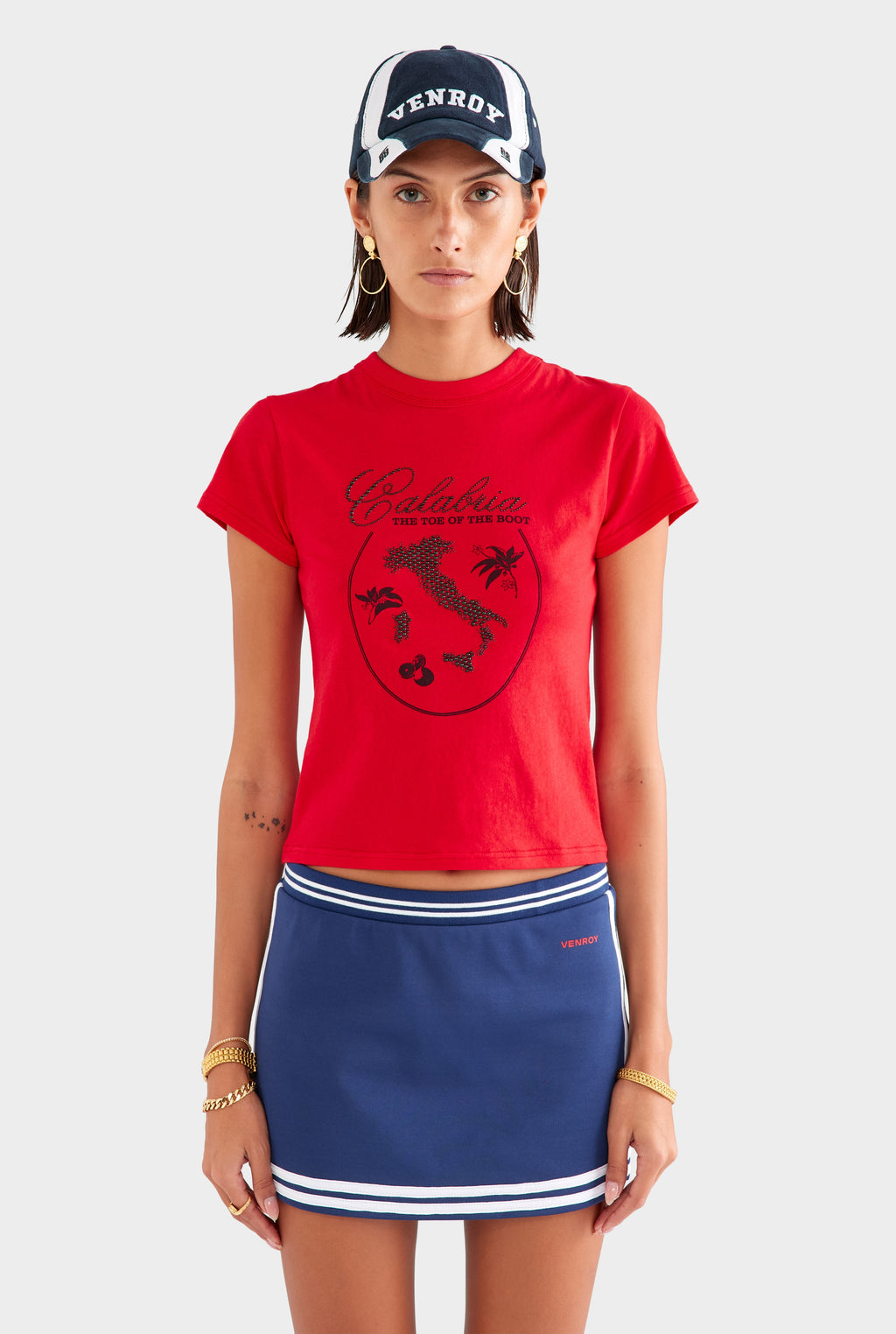 Lightweight Cotton Baby Tee - Red/Toe Of The Boot