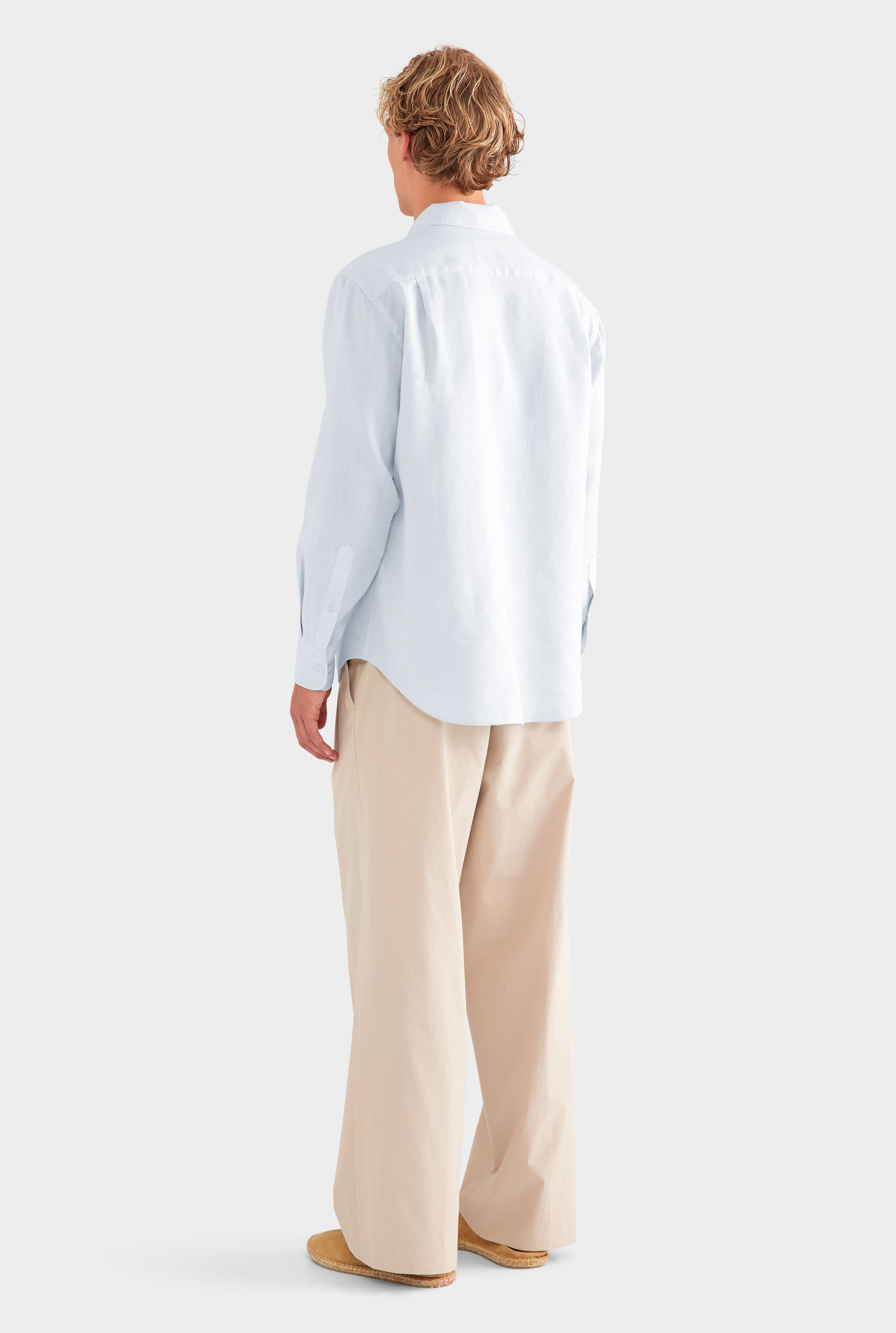 Relaxed Linen Shirt - Light Blue