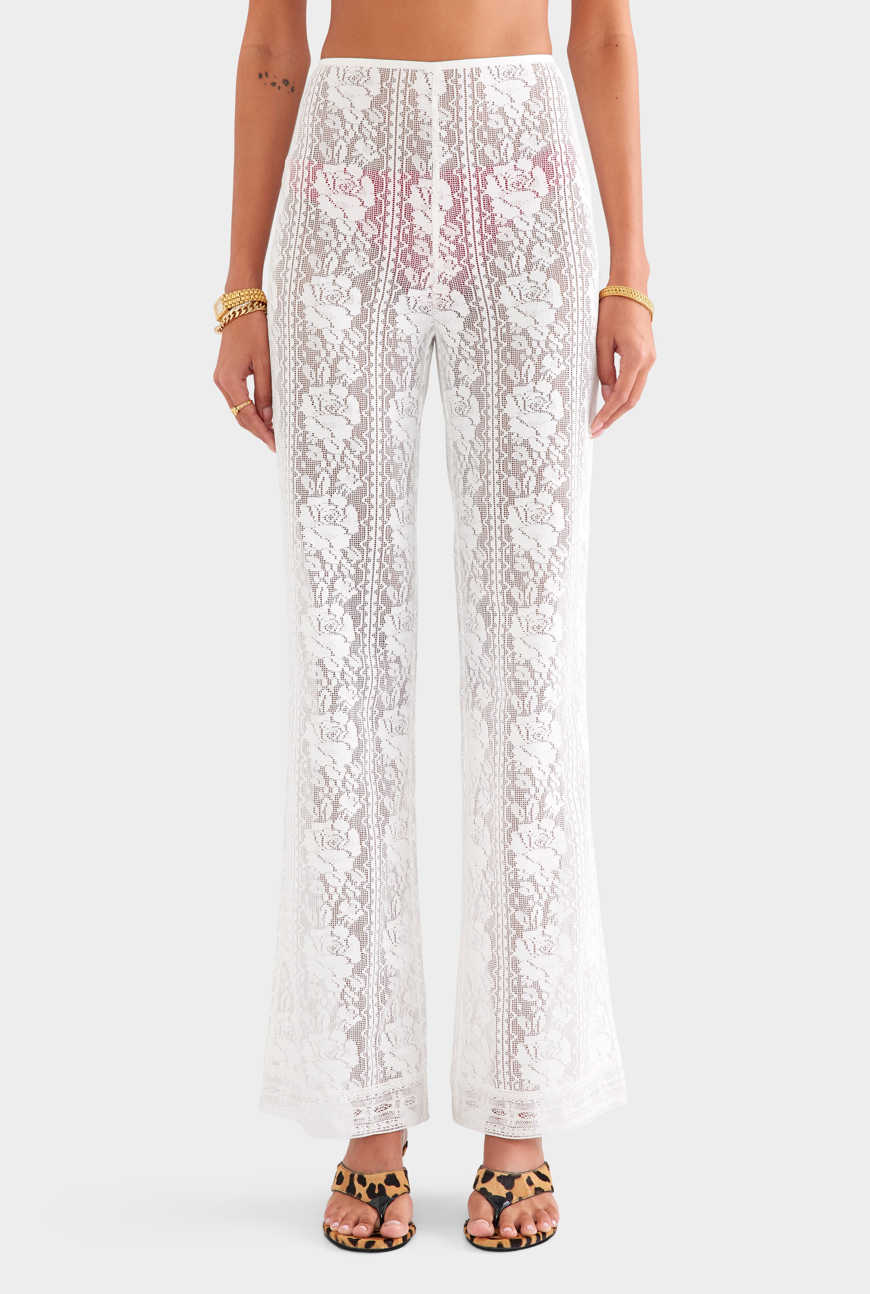 Cotton Lace Pant - Off White