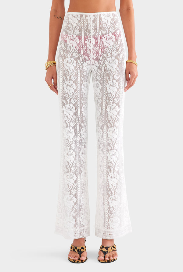Cotton Lace Pant - Off White