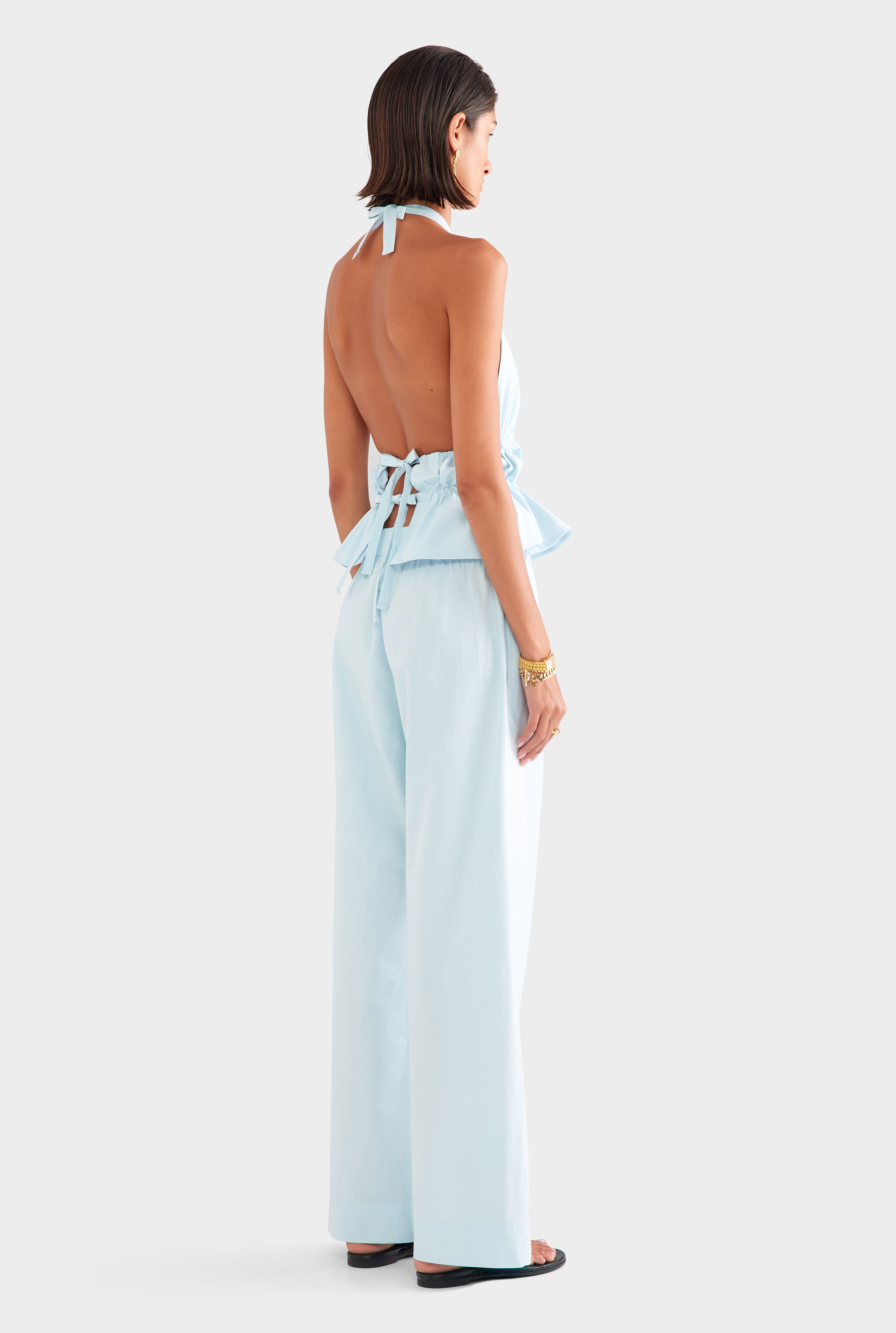 Heavy Cotton Poplin Pant - Pale Blue