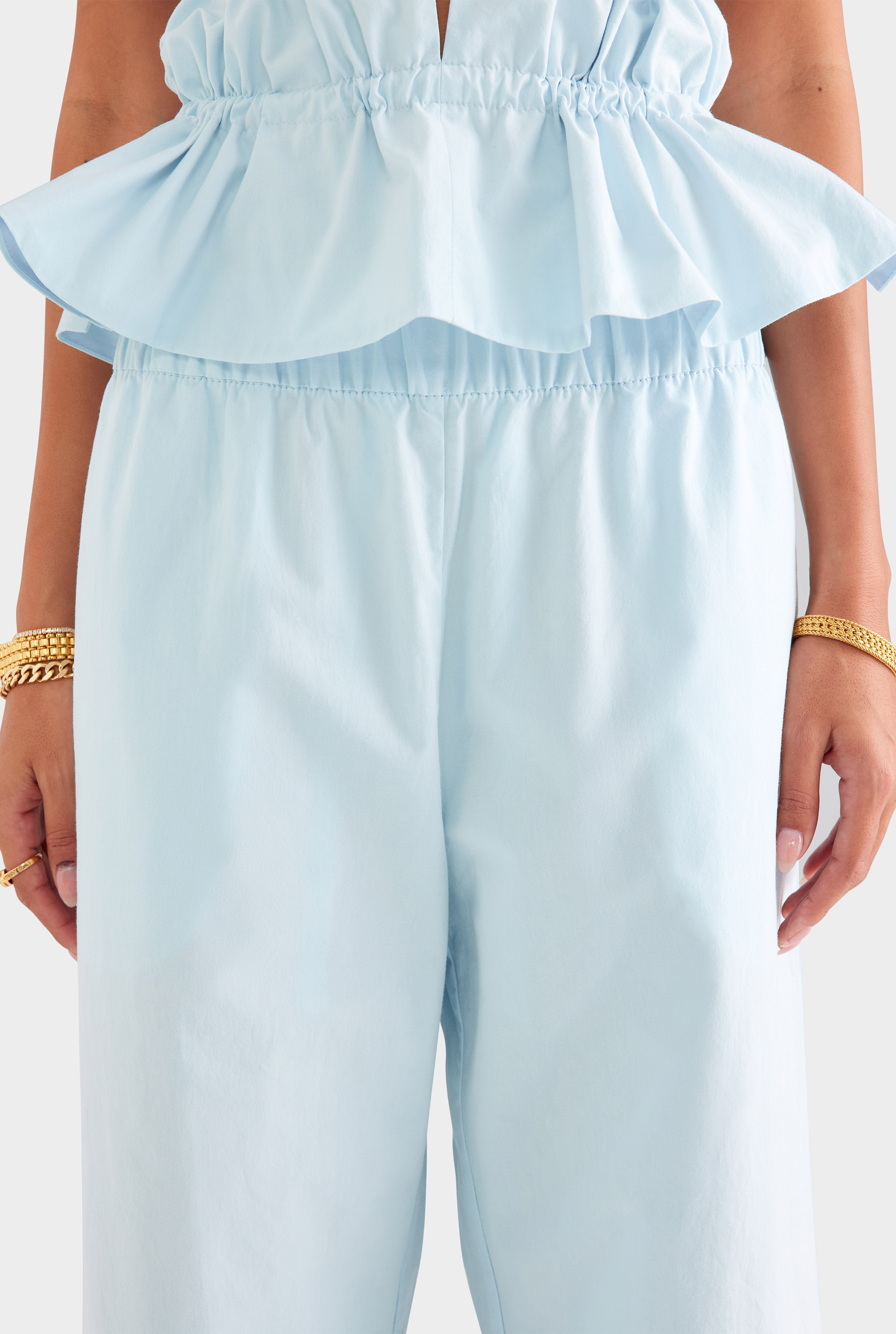 Heavy Cotton Poplin Pant - Pale Blue