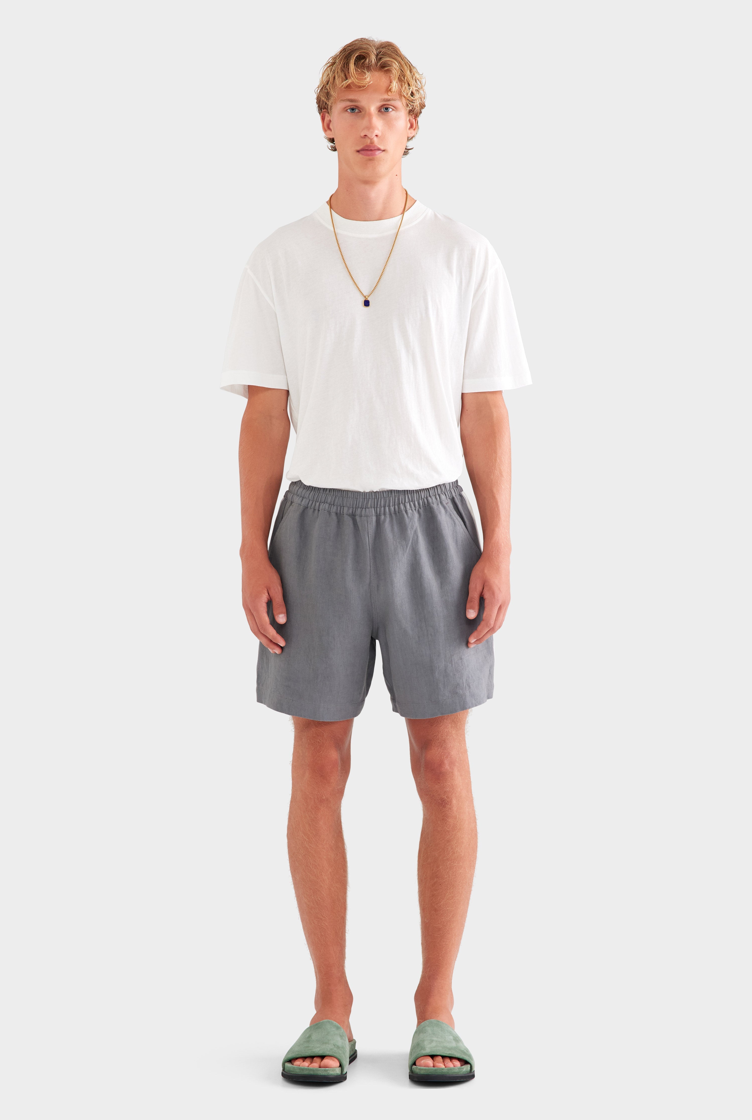 Lounge Short - Granite Grey/Side Tape