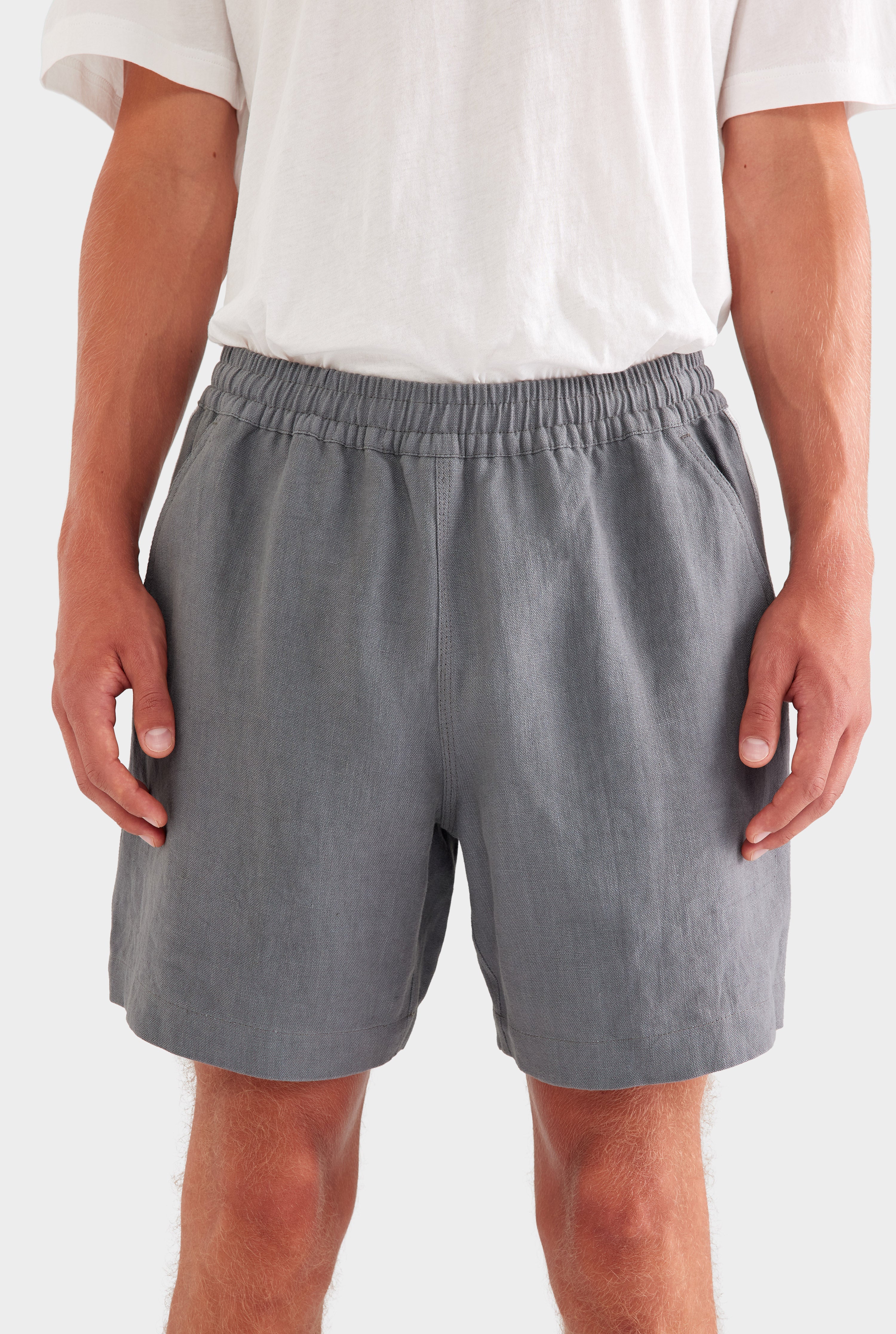 Lounge Short - Granite Grey/Side Tape