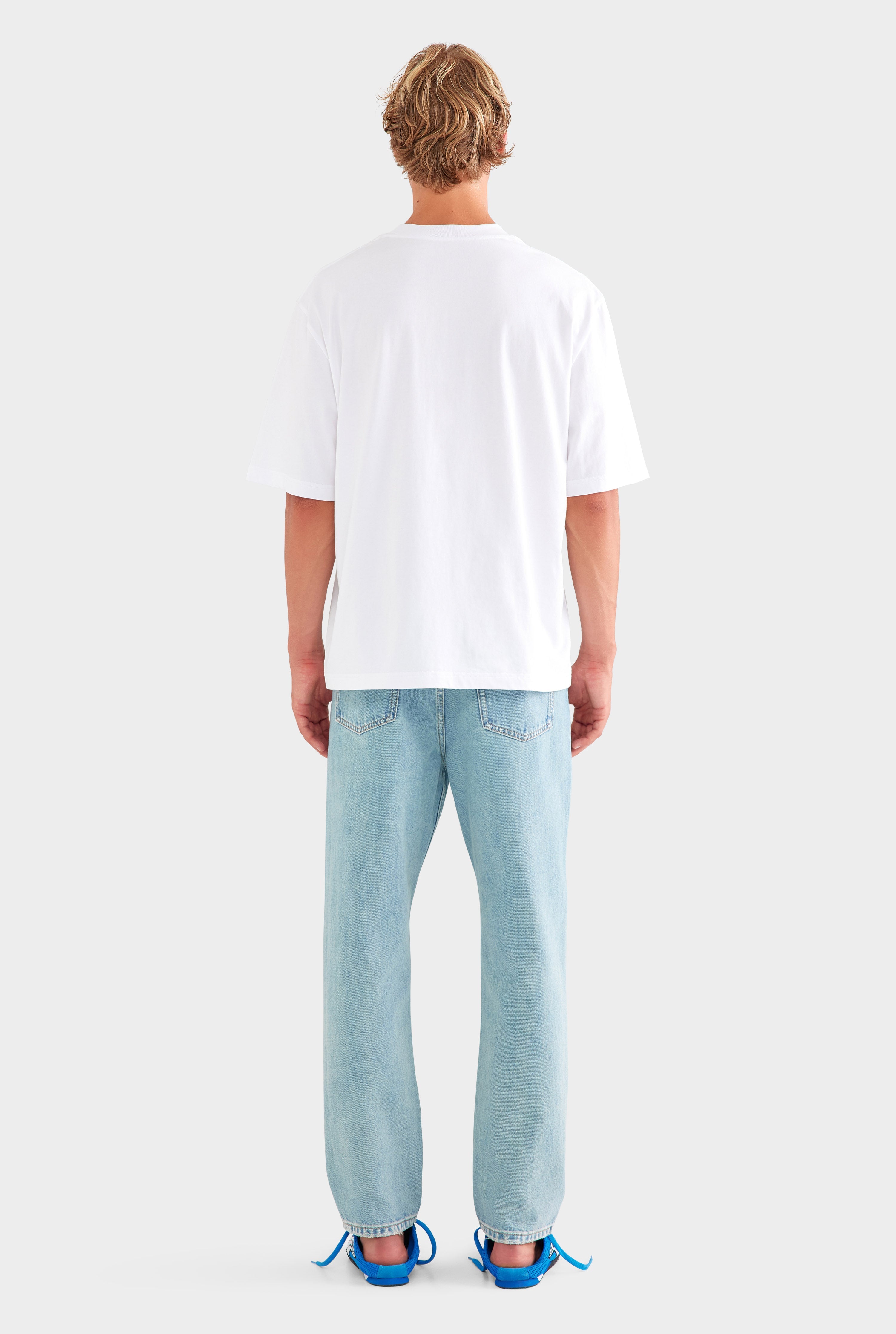 Oversized Cotton T Shirt - White/Multi Patch