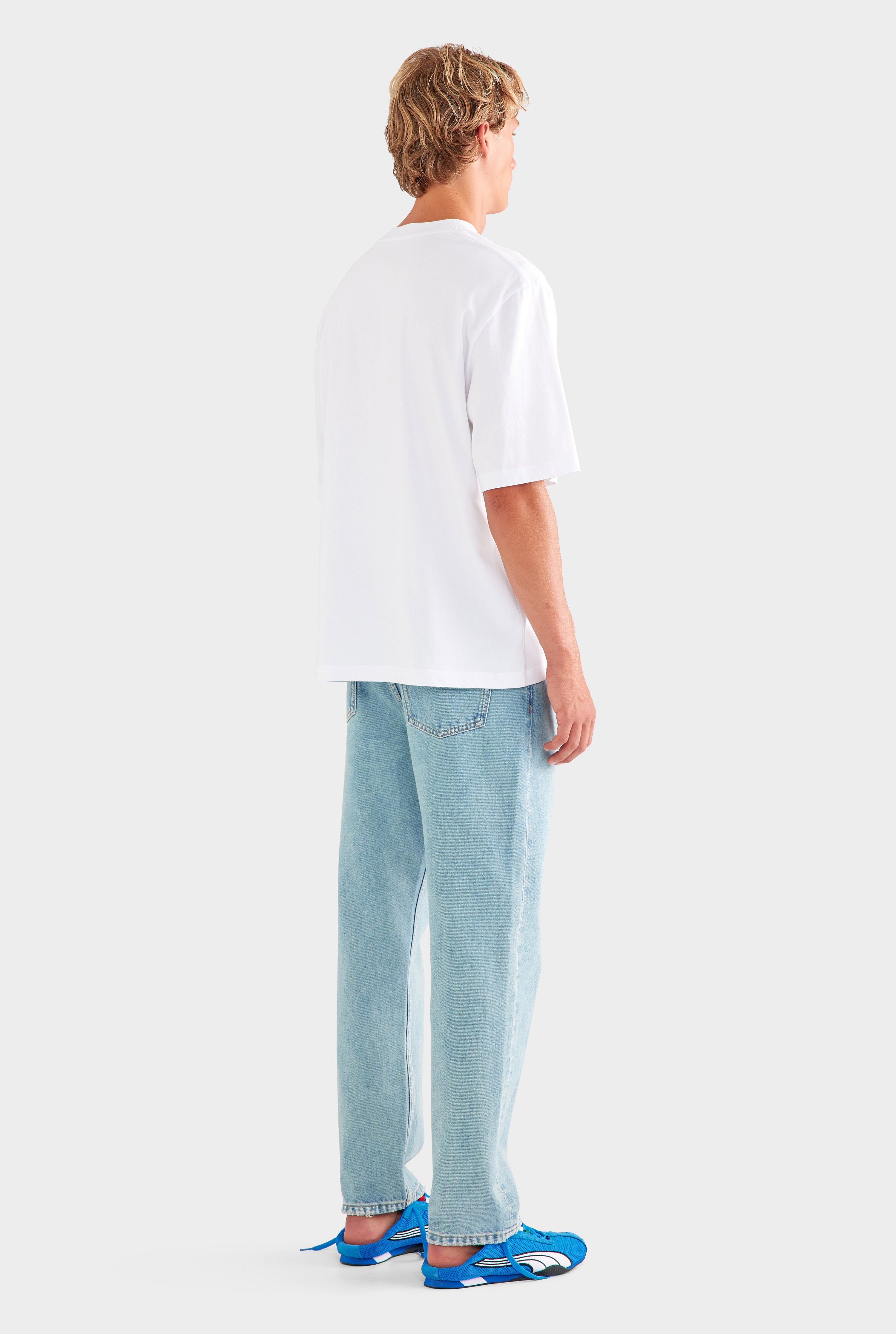 Oversized Cotton T Shirt - White/Multi Patch