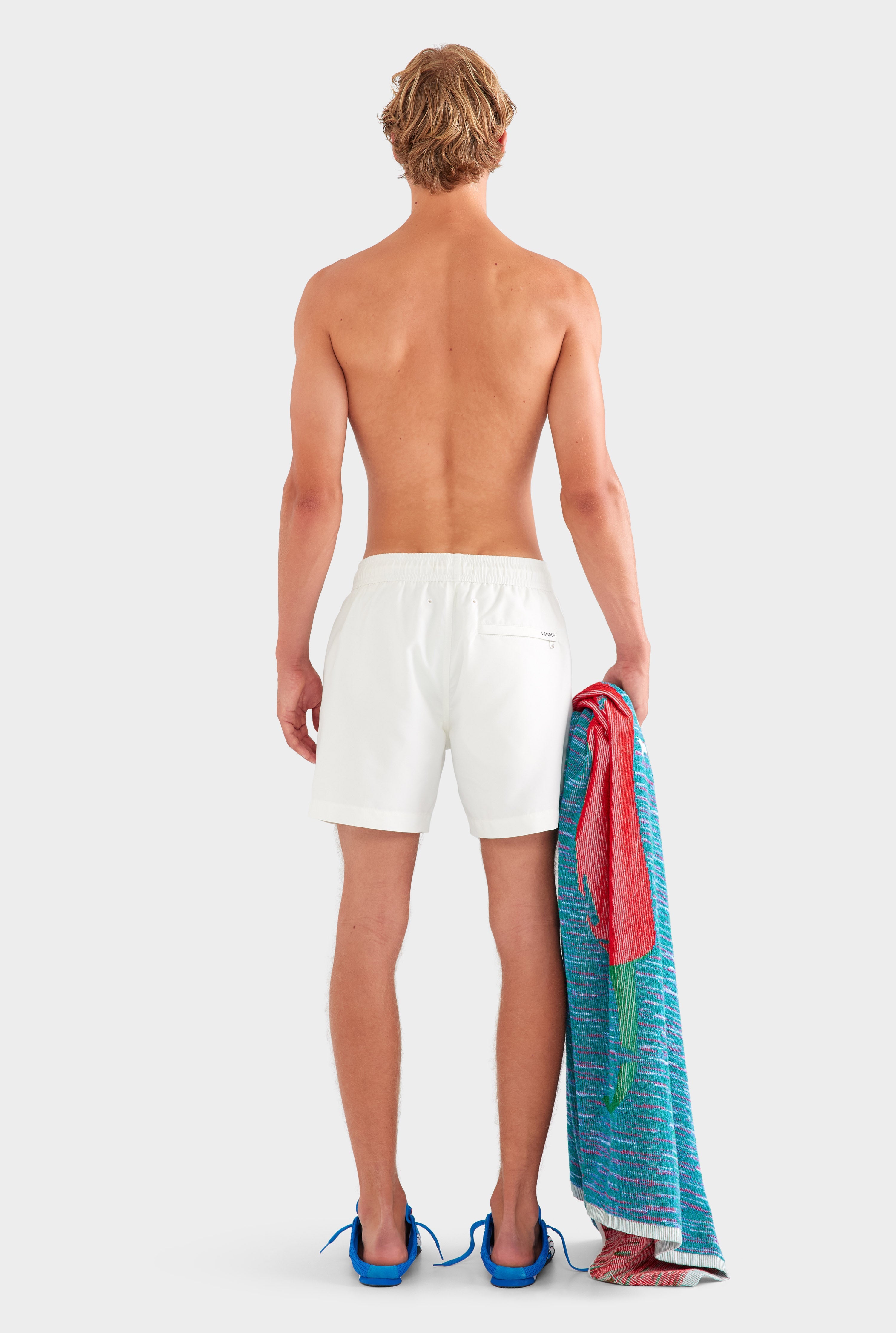 Printed Swim Short - Off White/Pronto