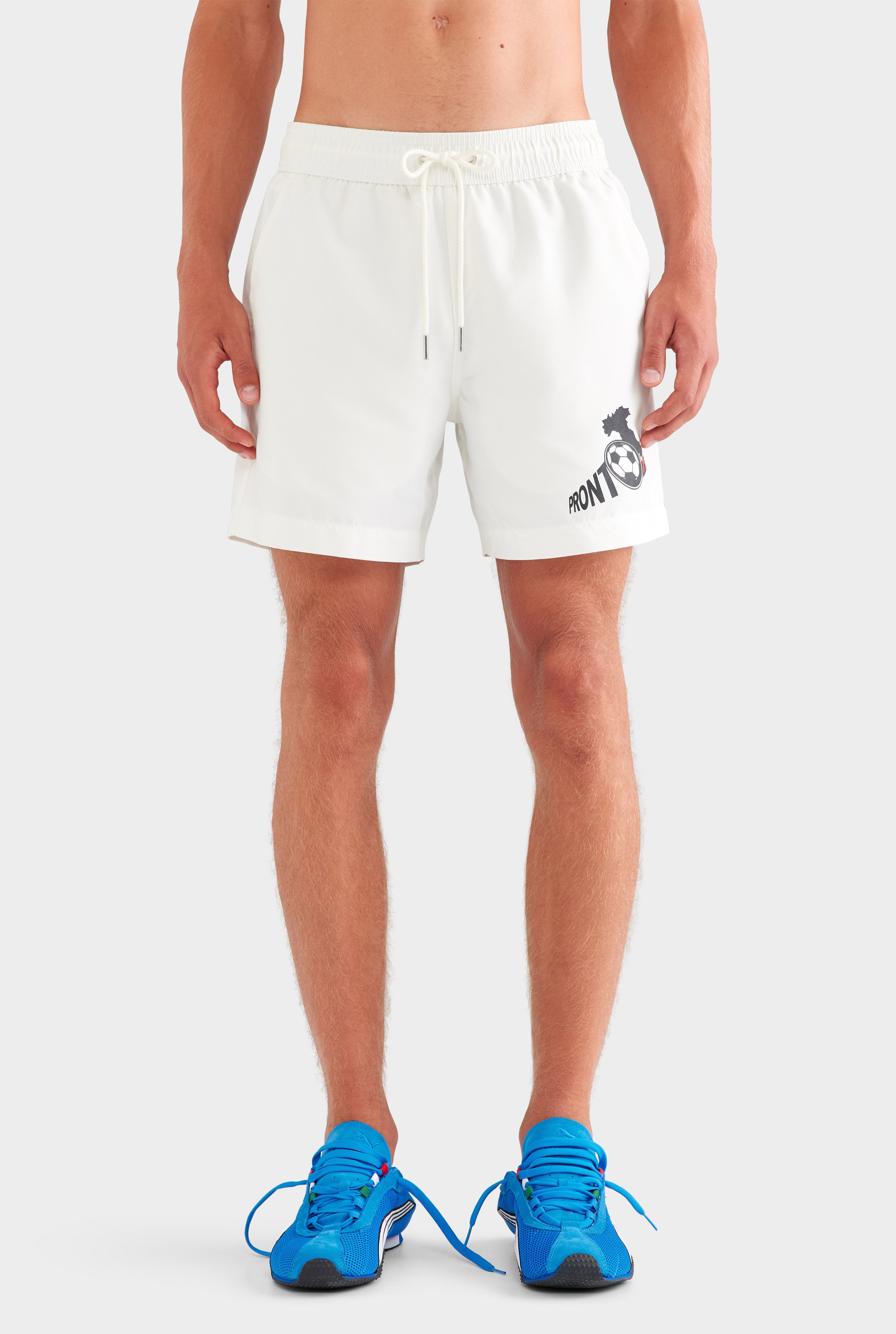 Printed Swim Short - Off White/Pronto