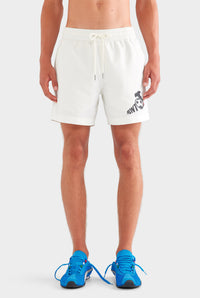 Printed Swim Short - Off White/Pronto