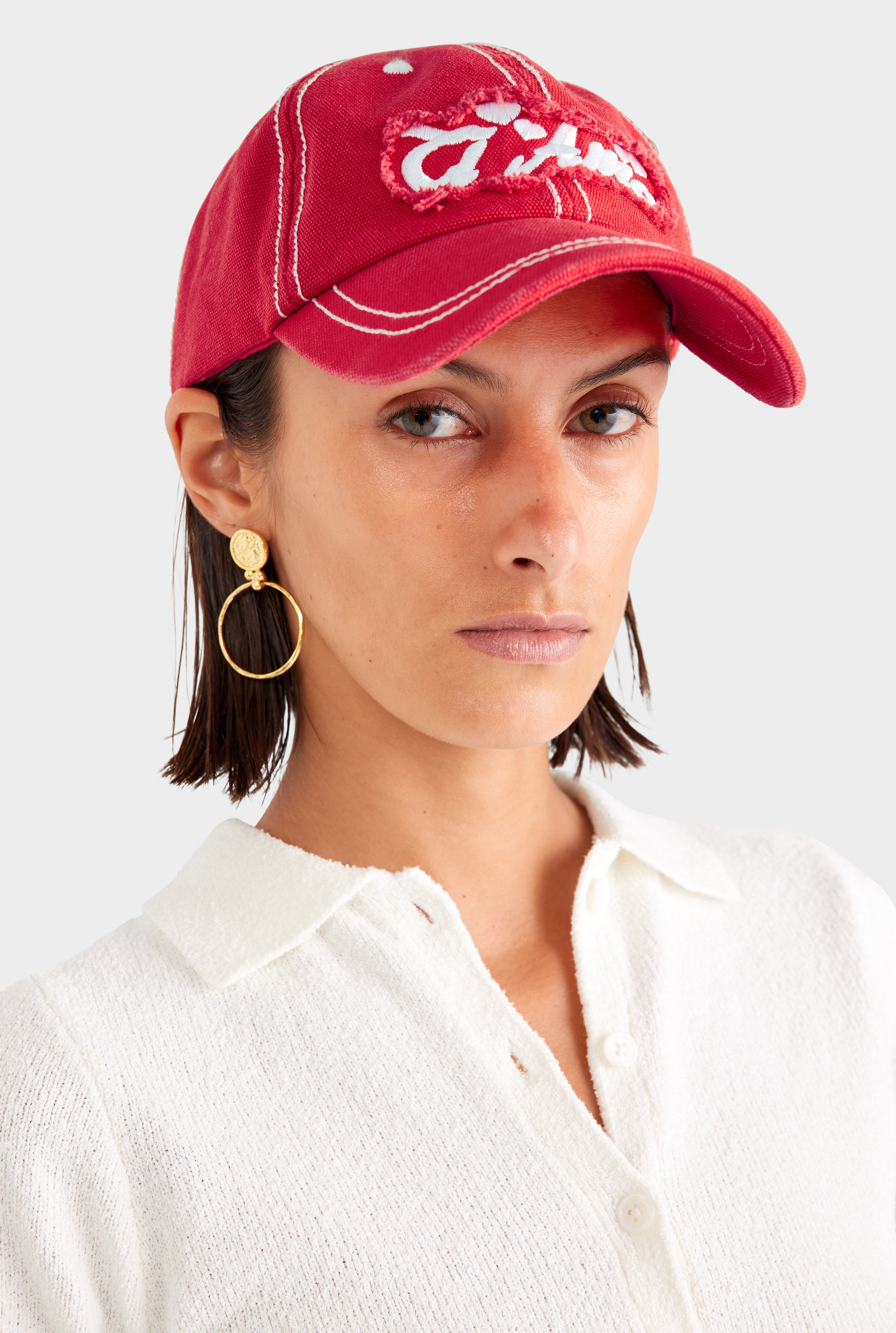 Ti Amo Washed Cotton Cap - Washed Red
