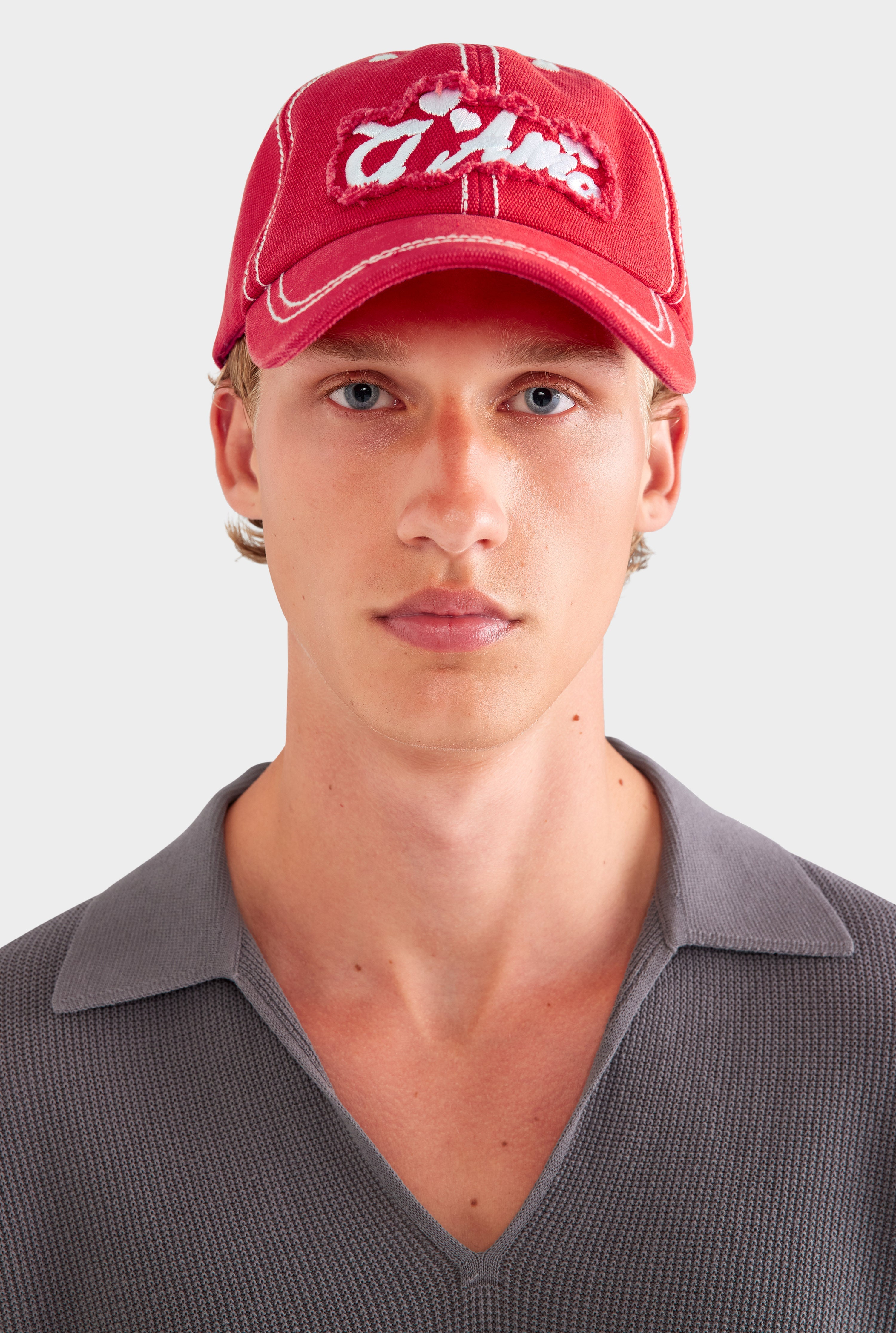 Ti Amo Washed Cotton Cap - Washed Red