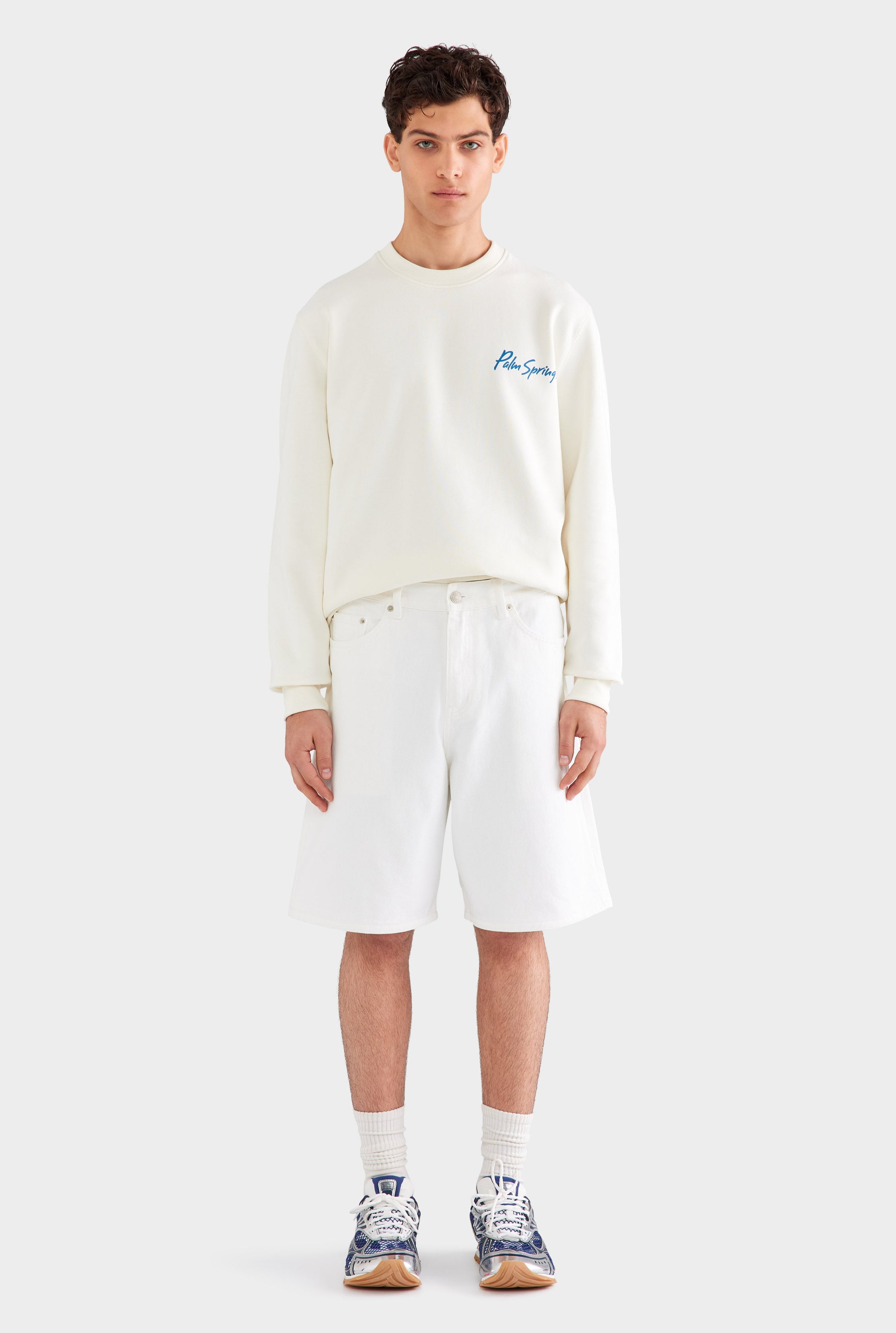 Denim Short - White
