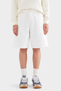 Denim Short - White