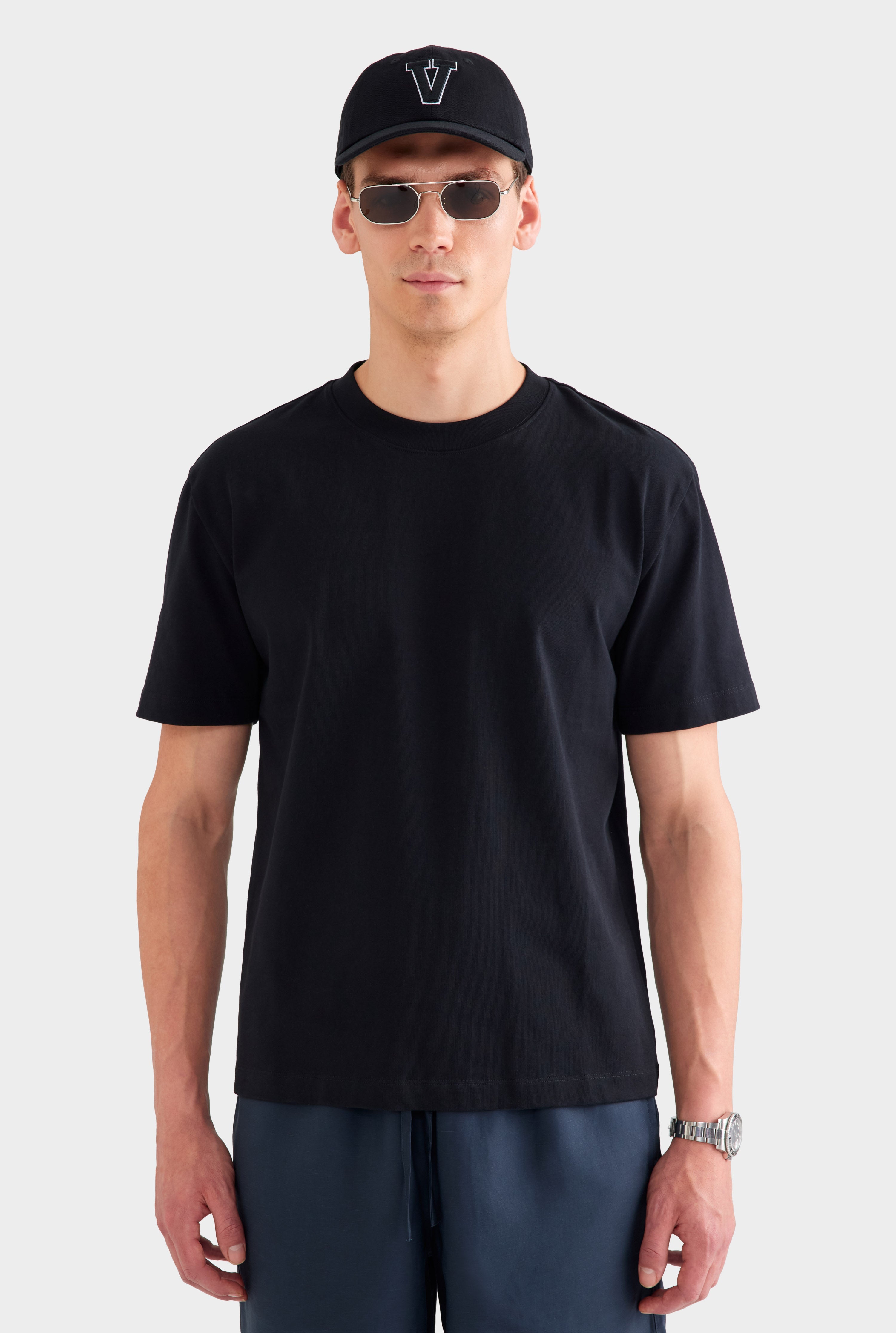 Heavy Weight Standard Cotton T Shirt - Black