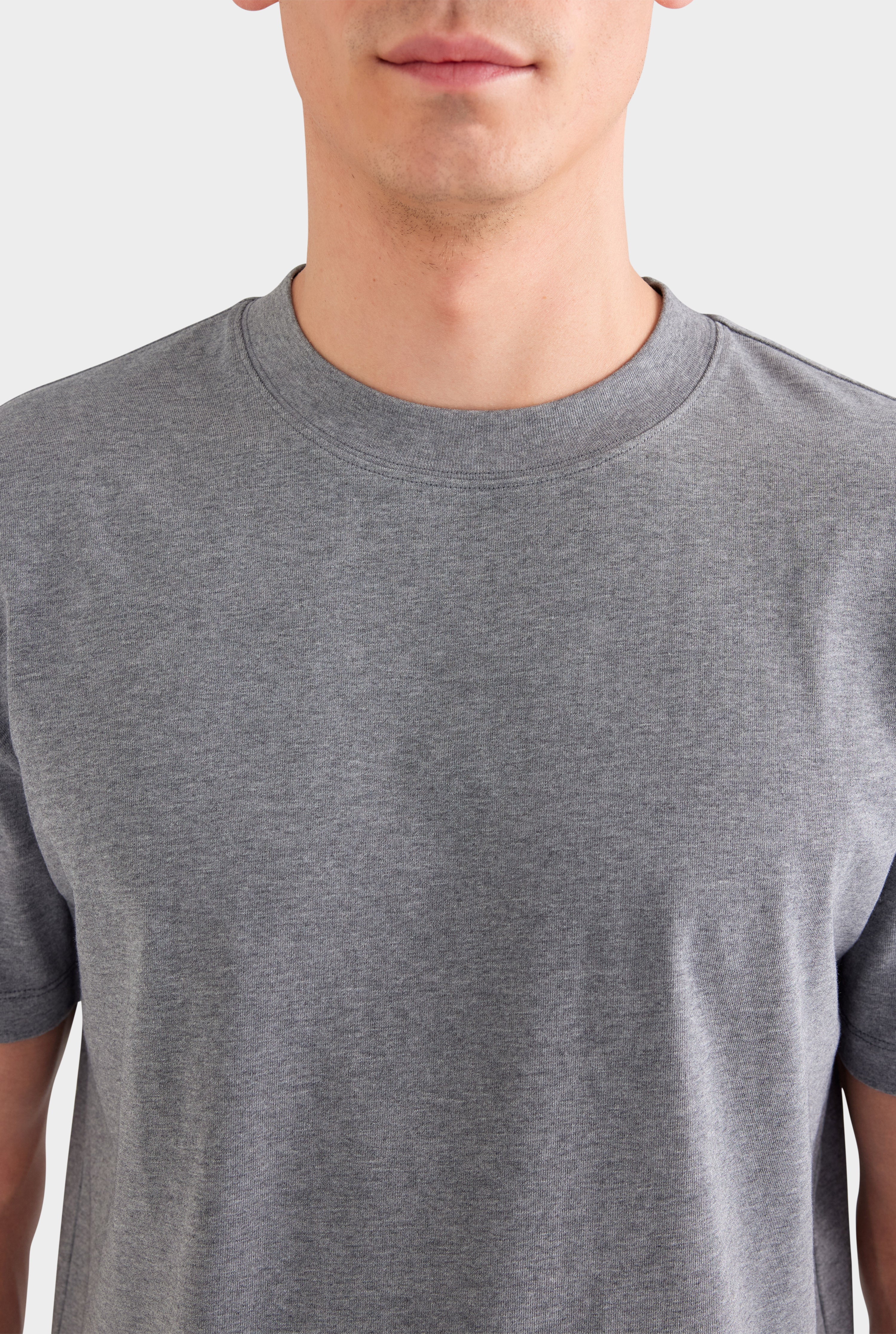 Heavy Weight Standard Cotton T Shirt - Dark Grey Marl