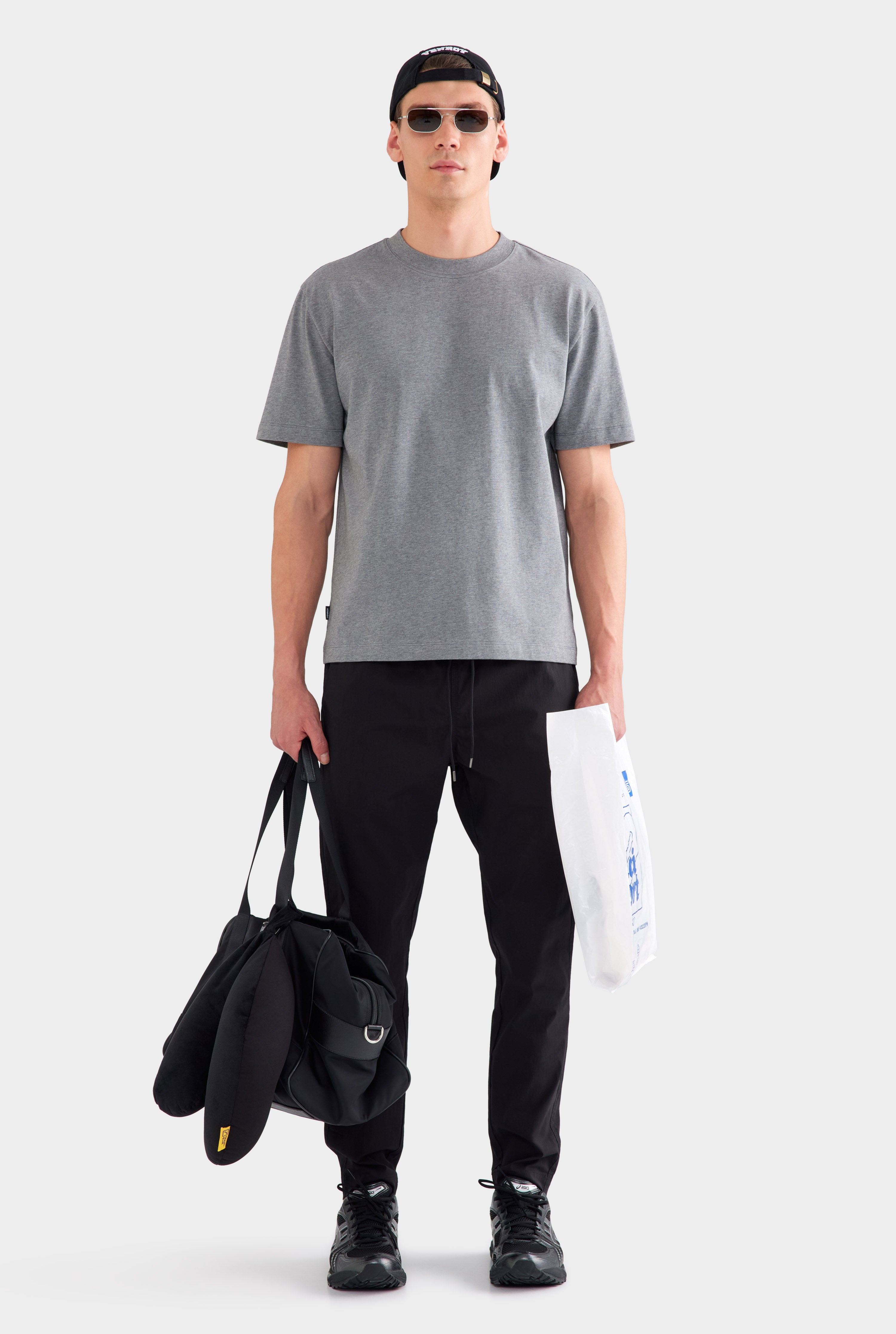 Heavy Weight Standard Cotton T Shirt - Dark Grey Marl