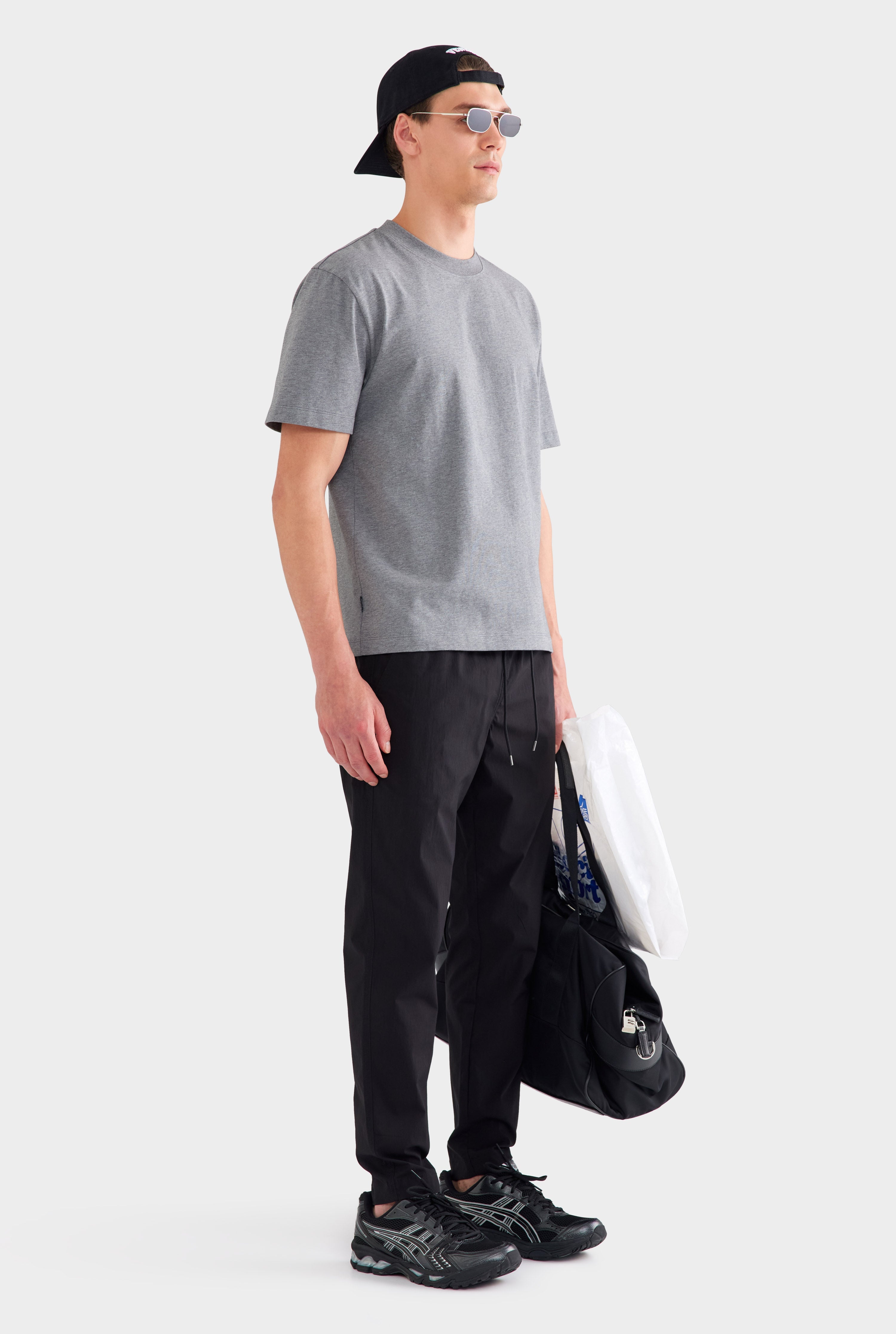 Heavy Weight Standard Cotton T Shirt - Dark Grey Marl