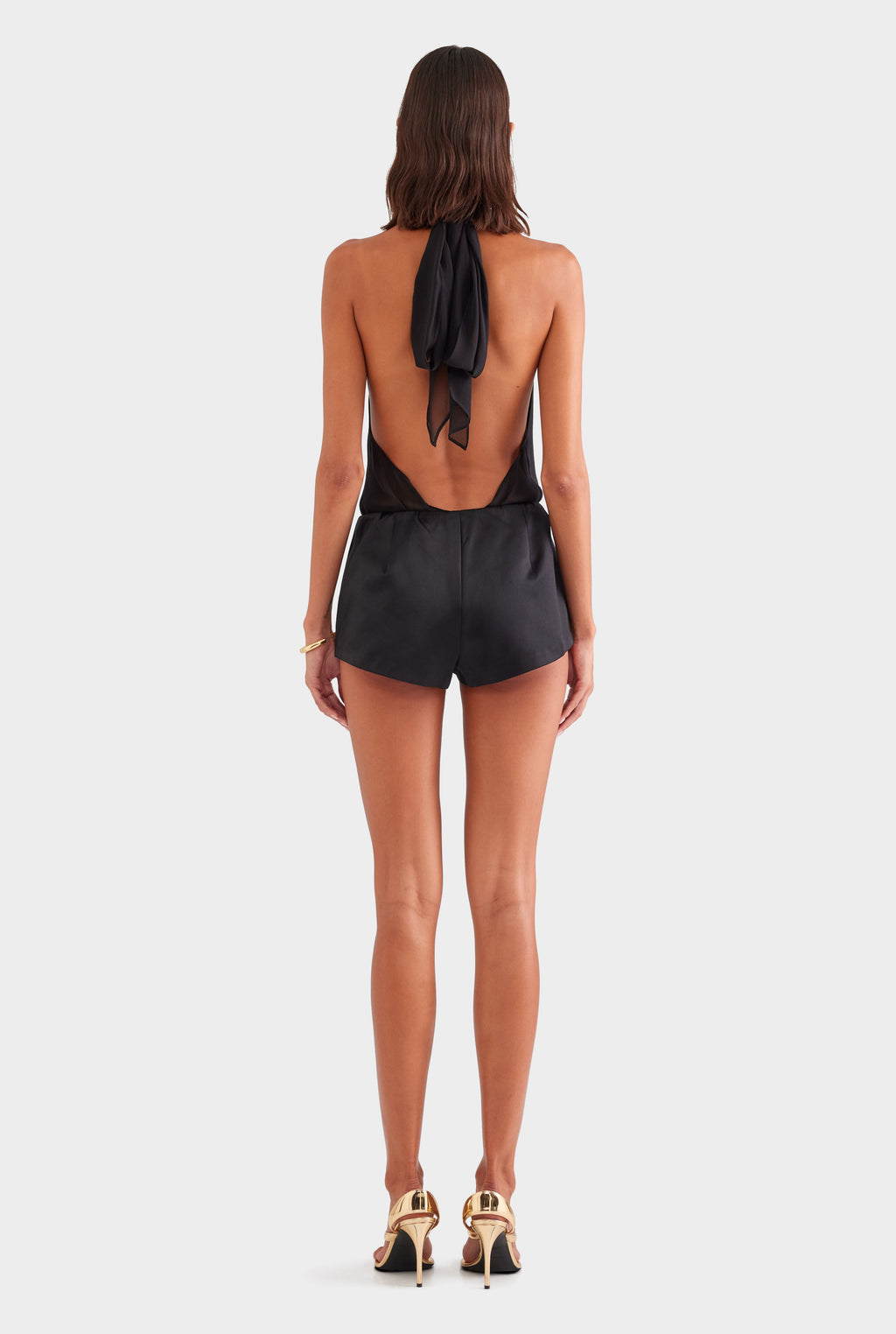 Silk Cotton Mini Short - Black