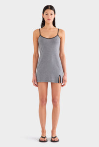 Jersey Mini Dress - Dark Grey Marl
