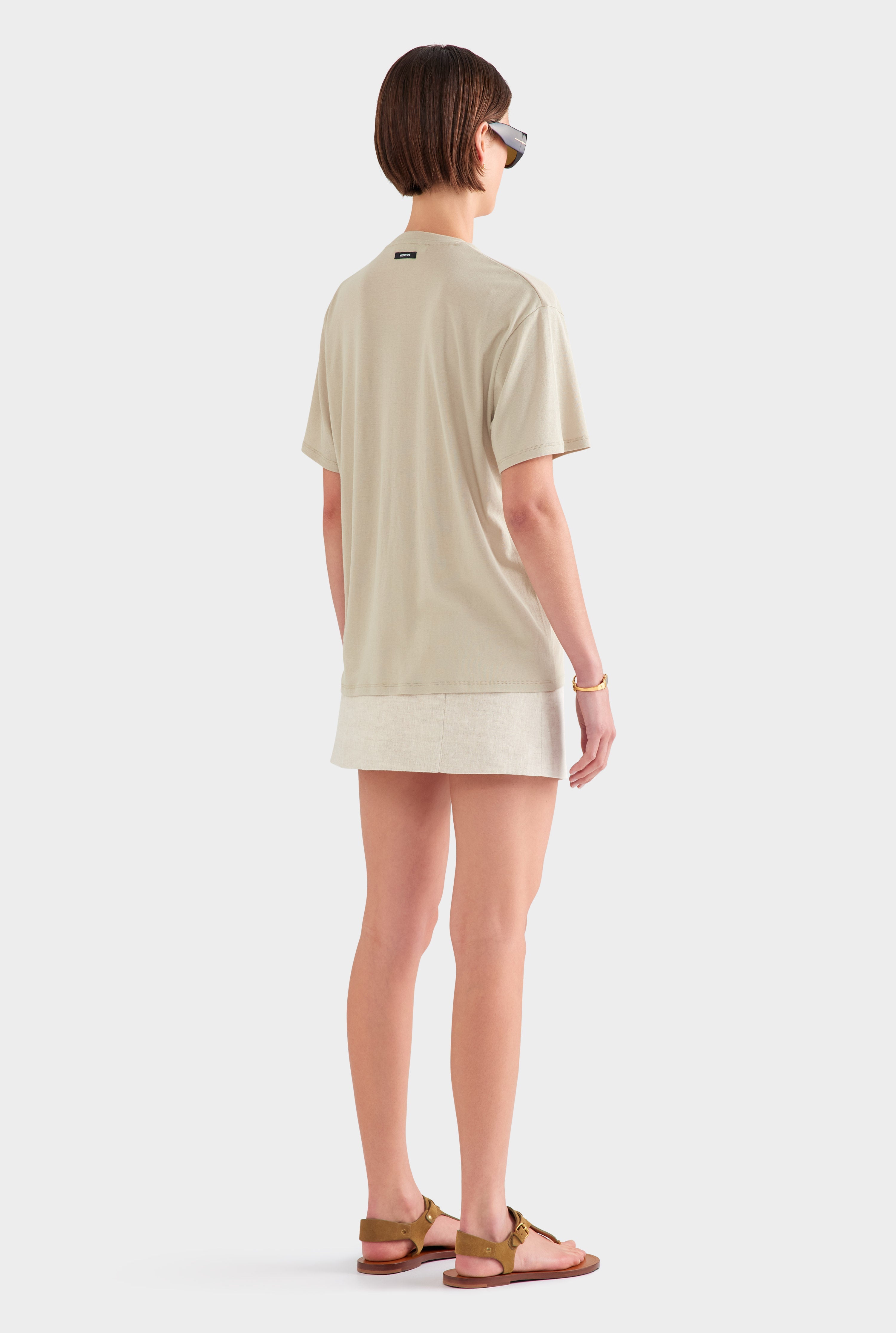 Lightweight Cotton Tee - Stone