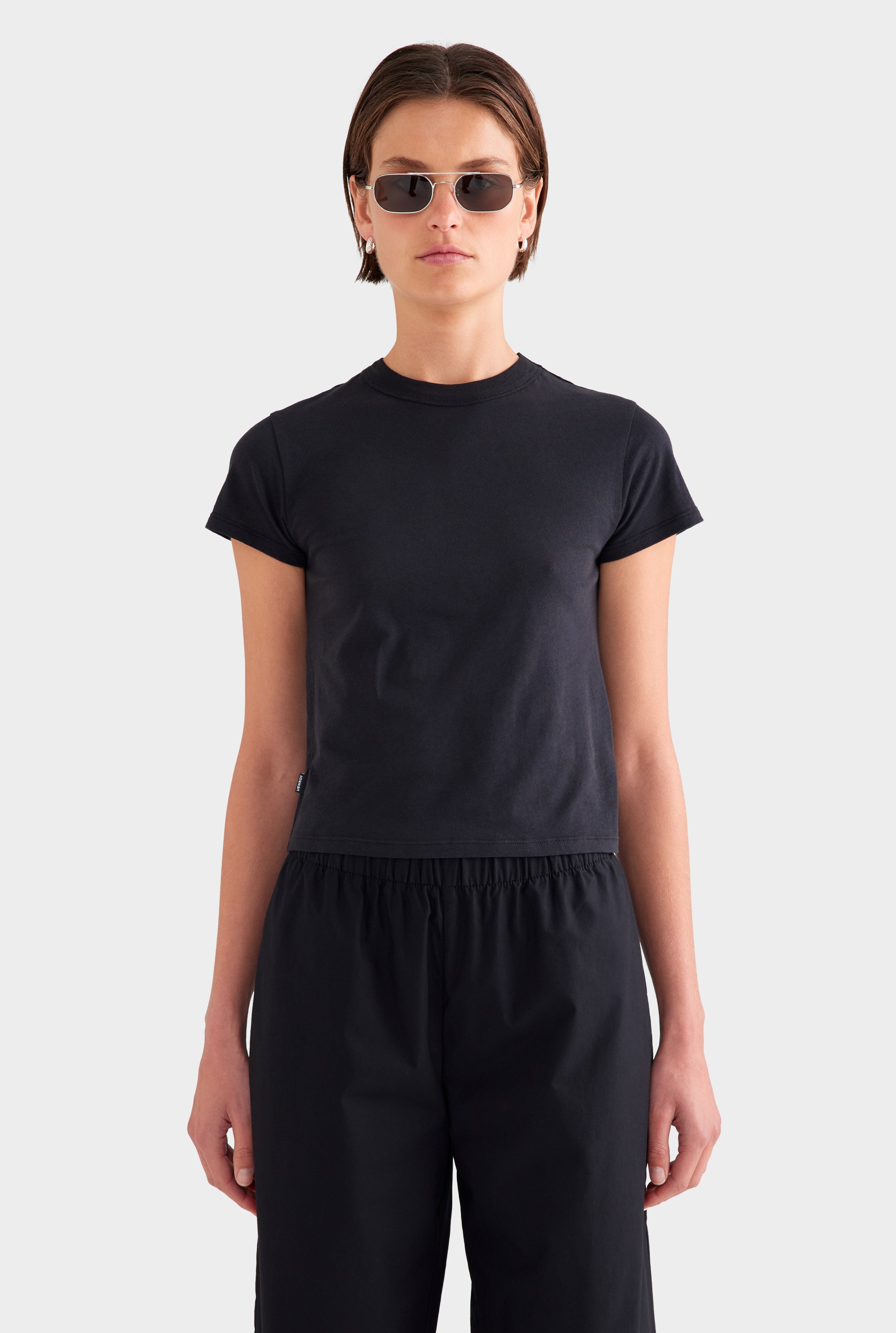 Lightweight Cotton Baby Tee - Black