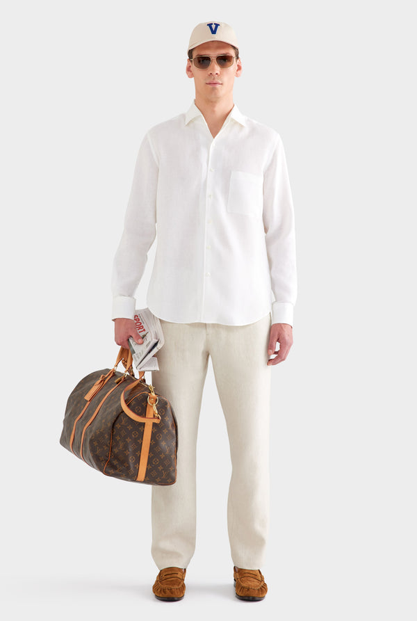 Relaxed Linen Shirt - White
