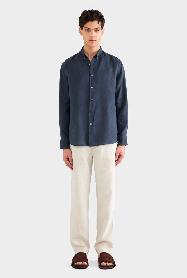 Linen Shirt - Navy
