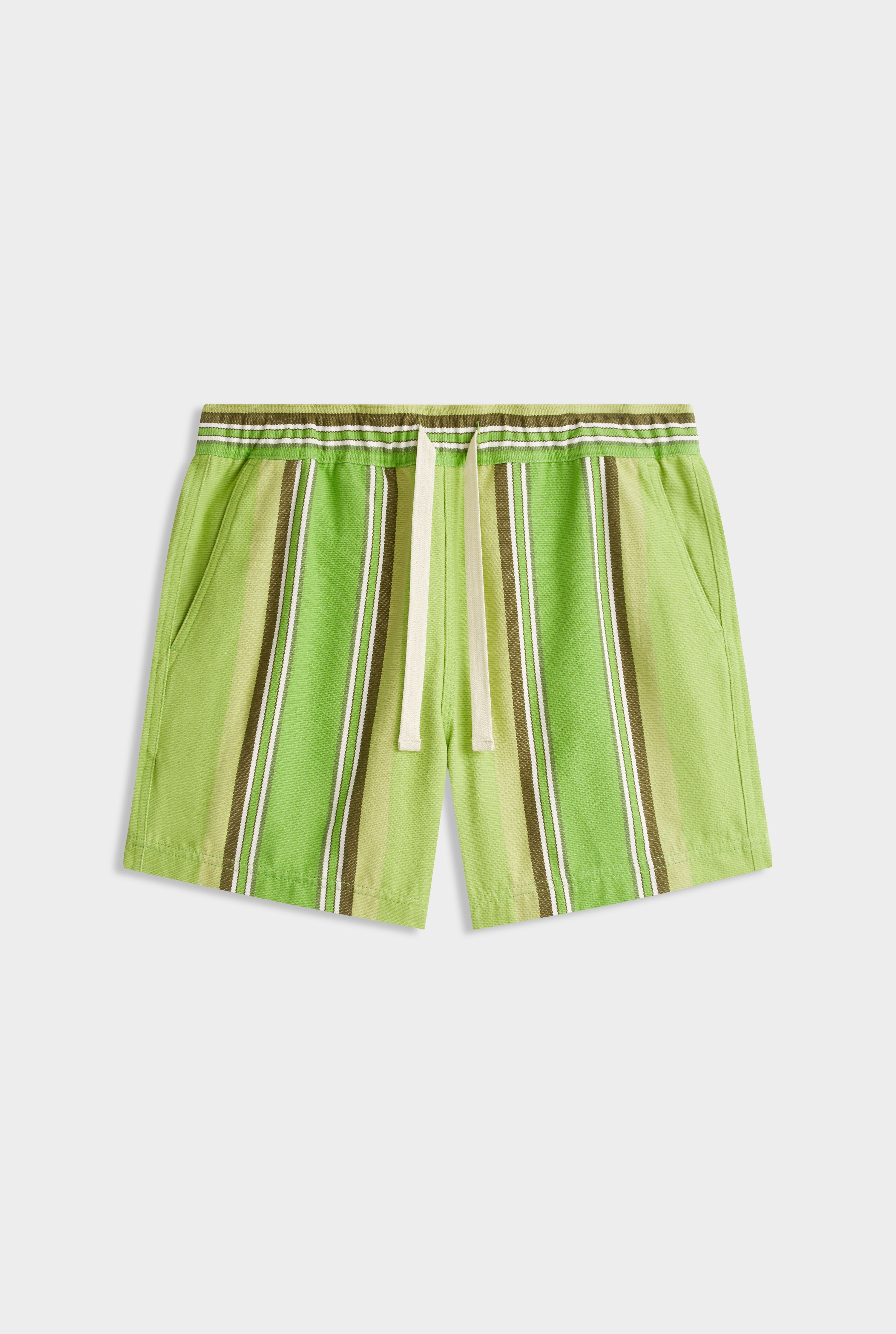 Lounge Short - Green Stripe