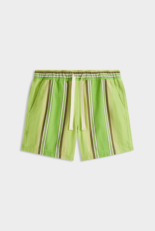 Lounge Short - Green Stripe