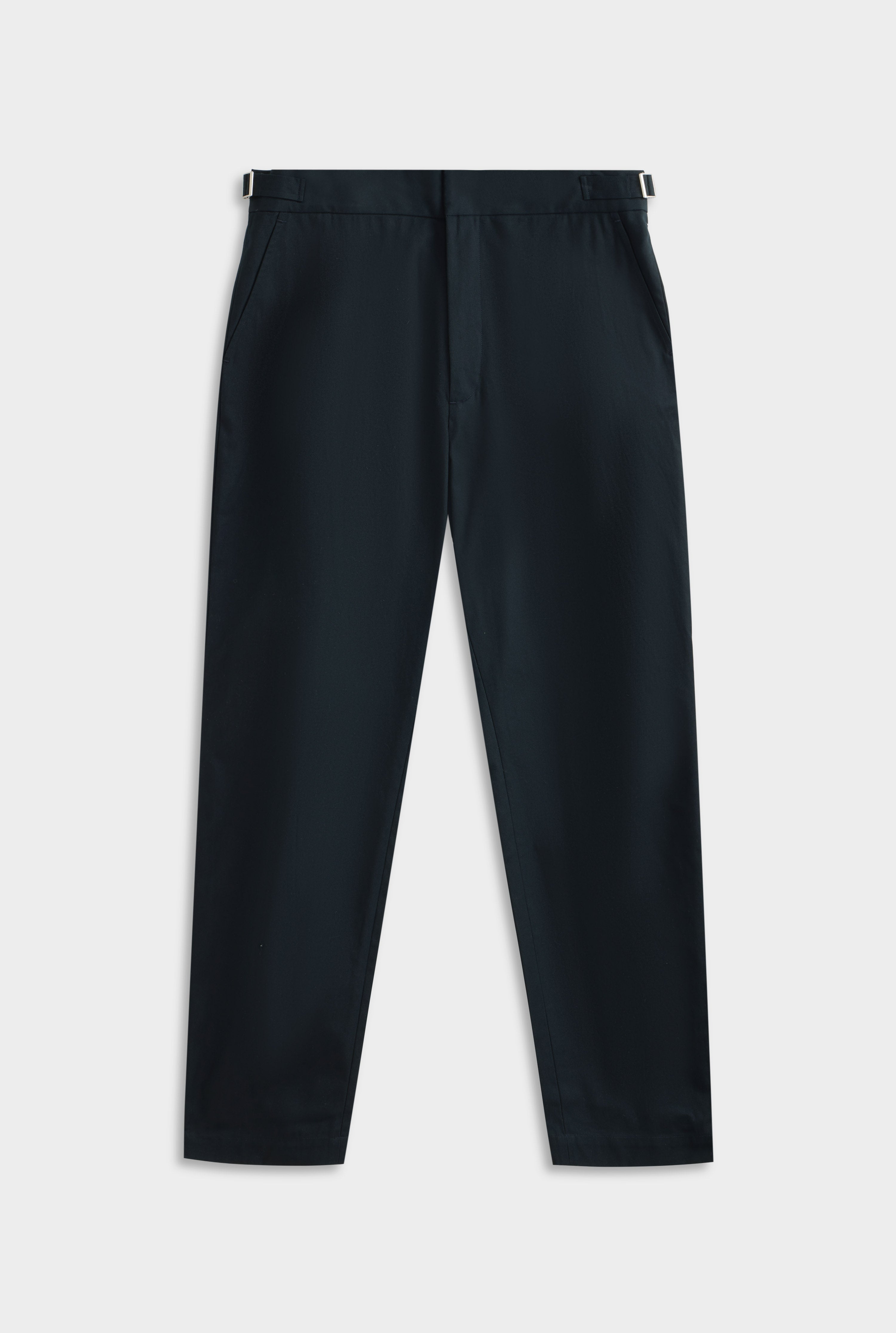 Classic Cotton Side Tab Trouser - Navy