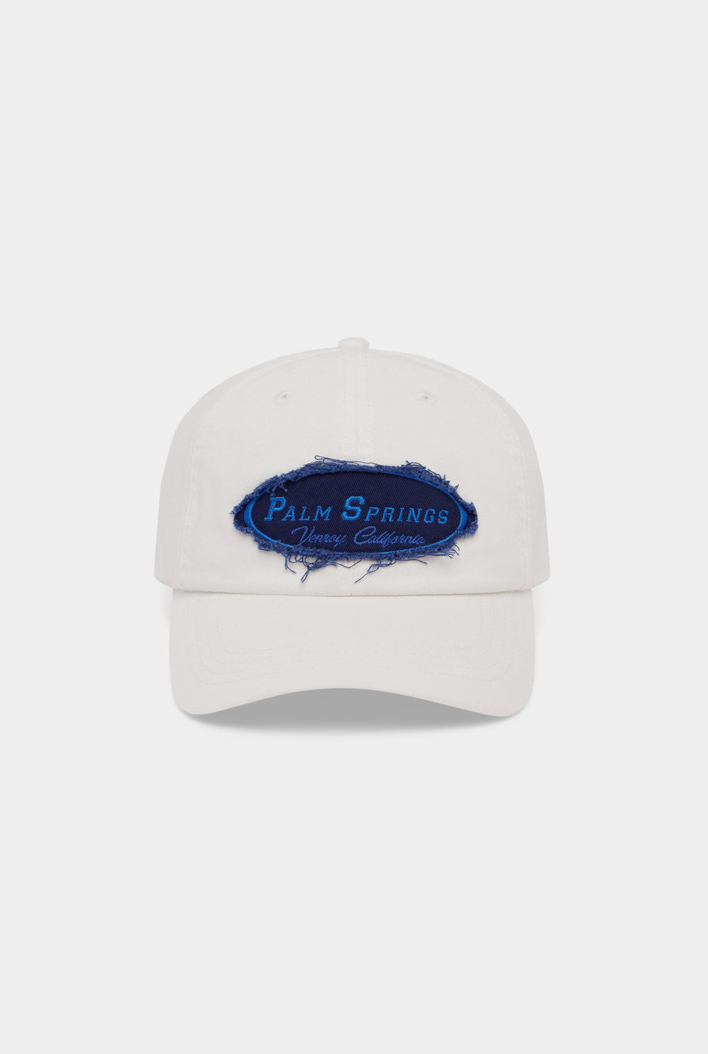 Palm Springs Patch Cotton Logo Cap - White/Blue