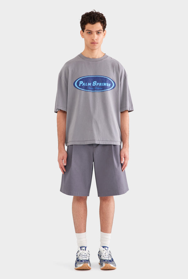 Pigment Dyed Supersized Cotton T Shirt - Charcoal