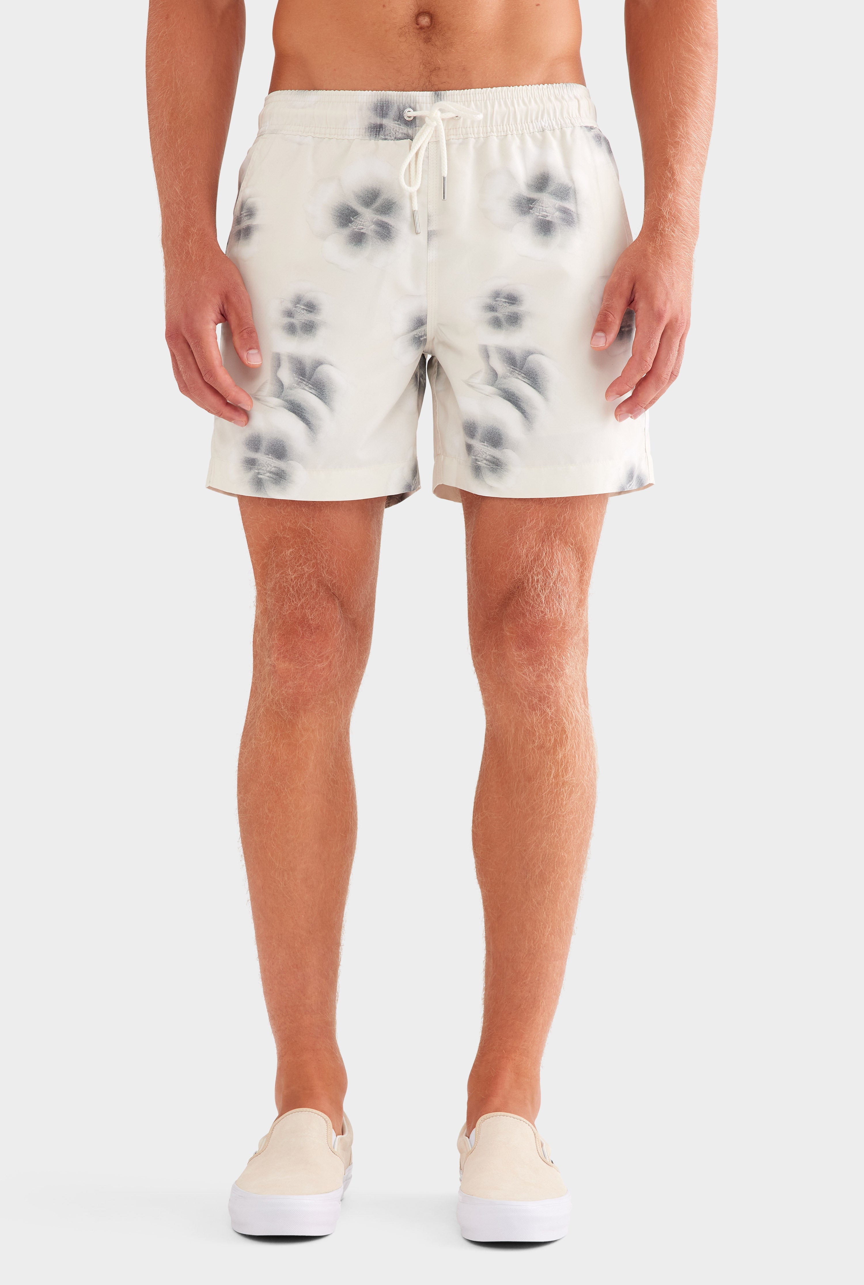 Venroy Pattern Printed Swim Short in Natural Blurred Floral | Venroy – VENROY US