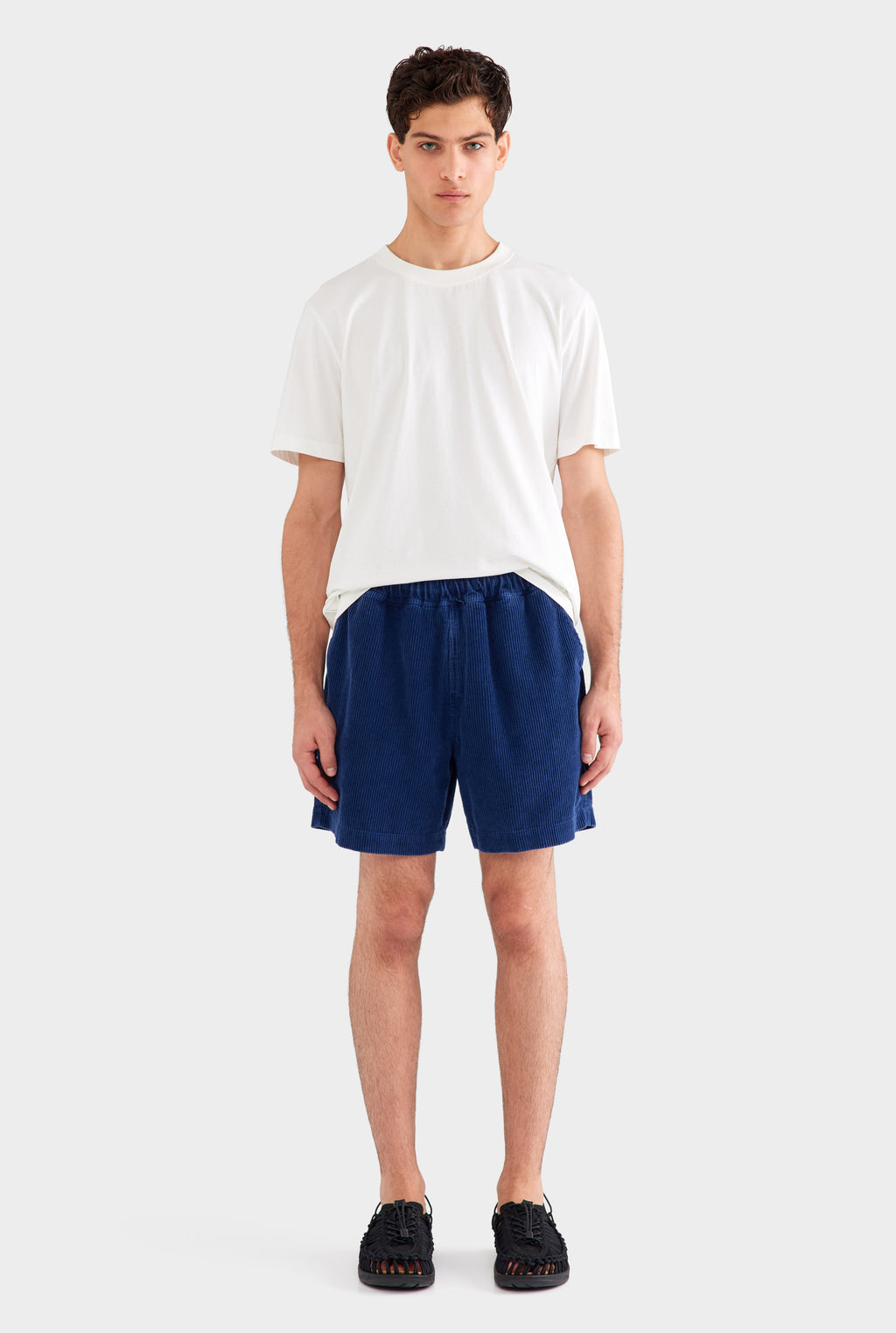 Relaxed Corduroy Shorts - Washed Navy