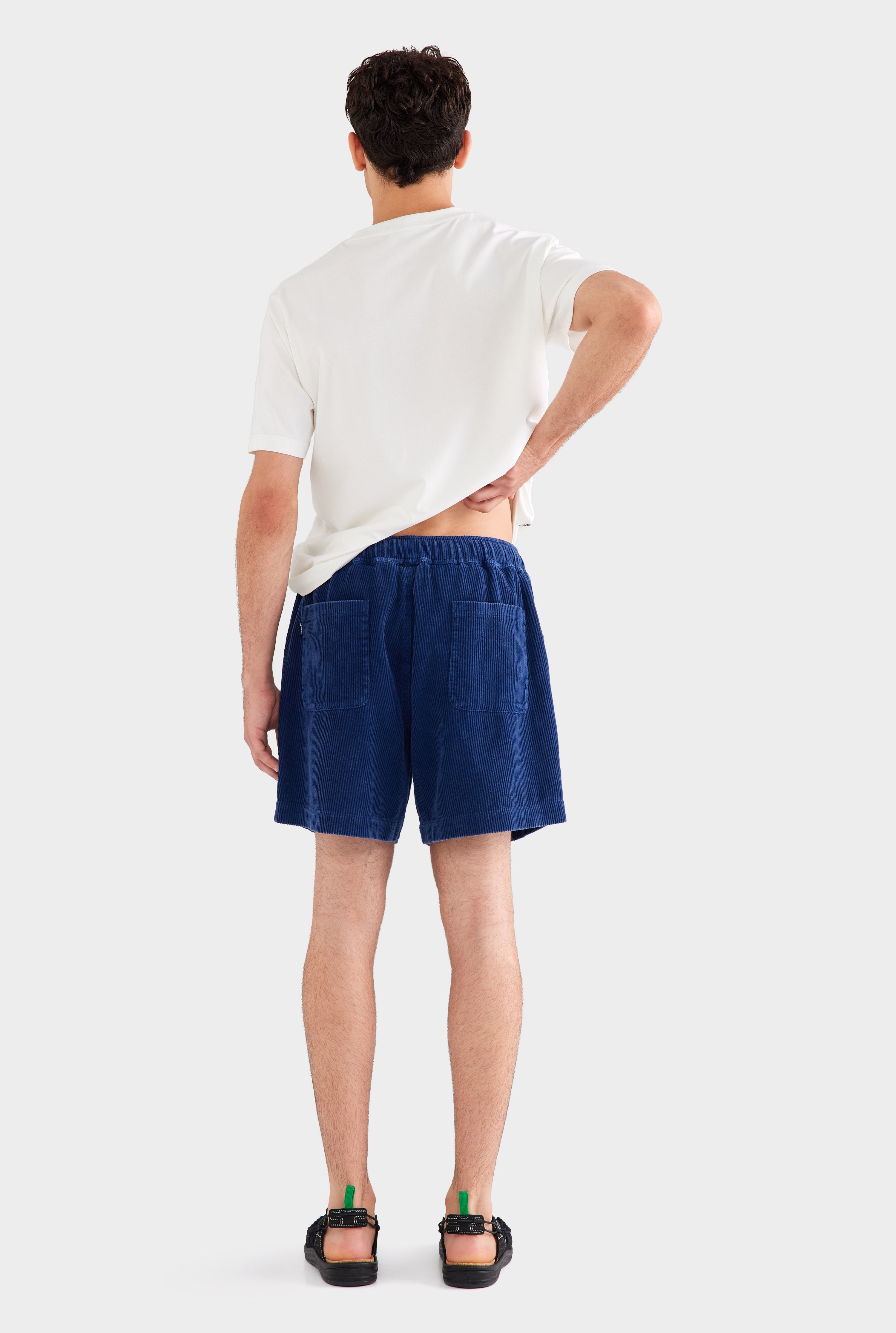 Relaxed Corduroy Shorts - Washed Navy