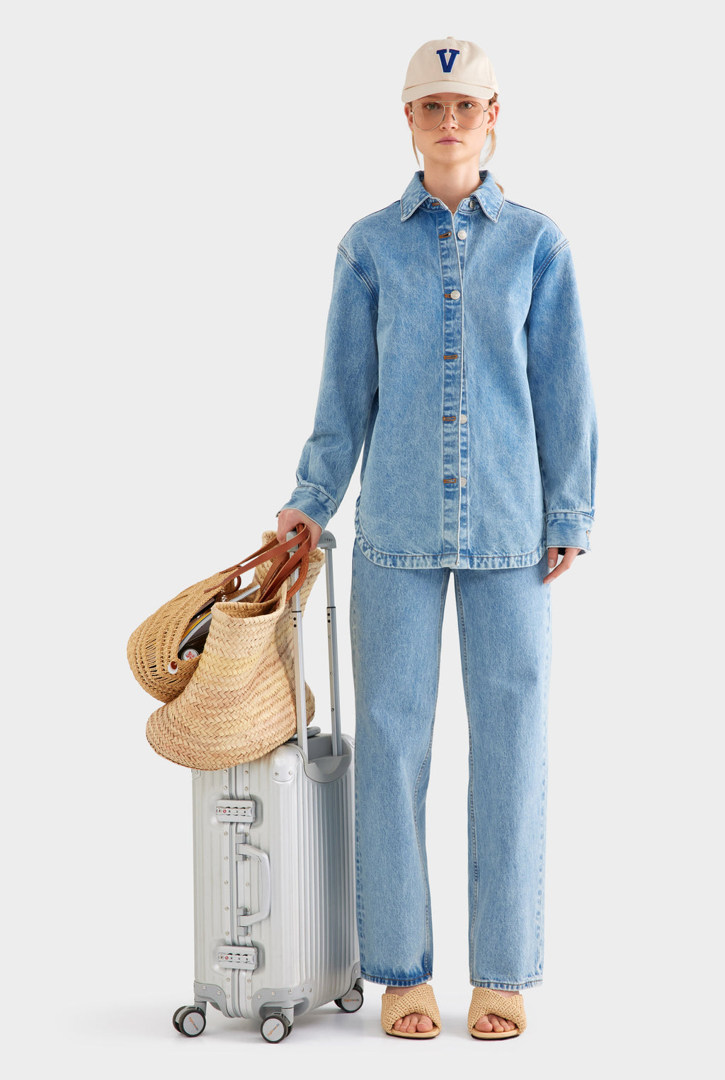 Relaxed Denim Shirt - Light Blue