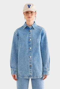 Relaxed Denim Shirt - Light Blue