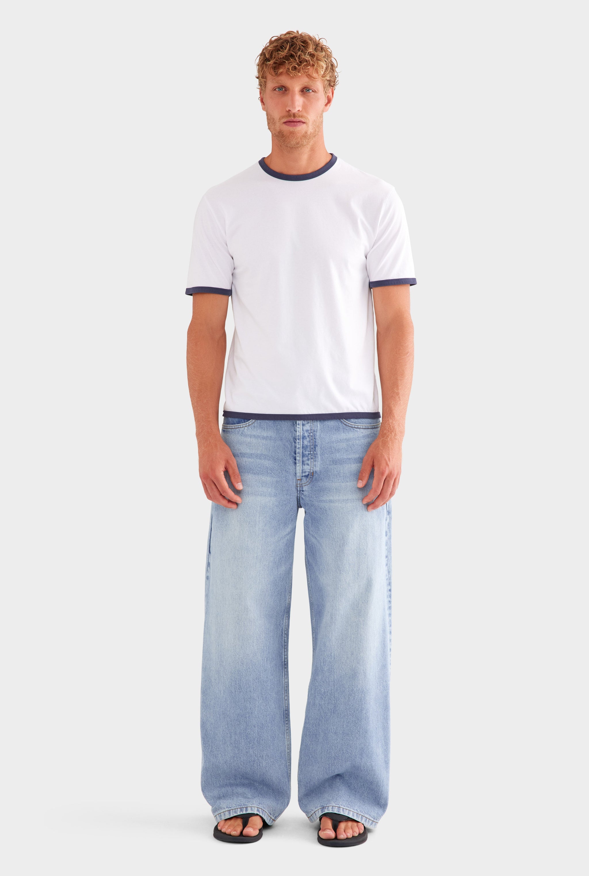 Ringer T-Shirt - White/Navy