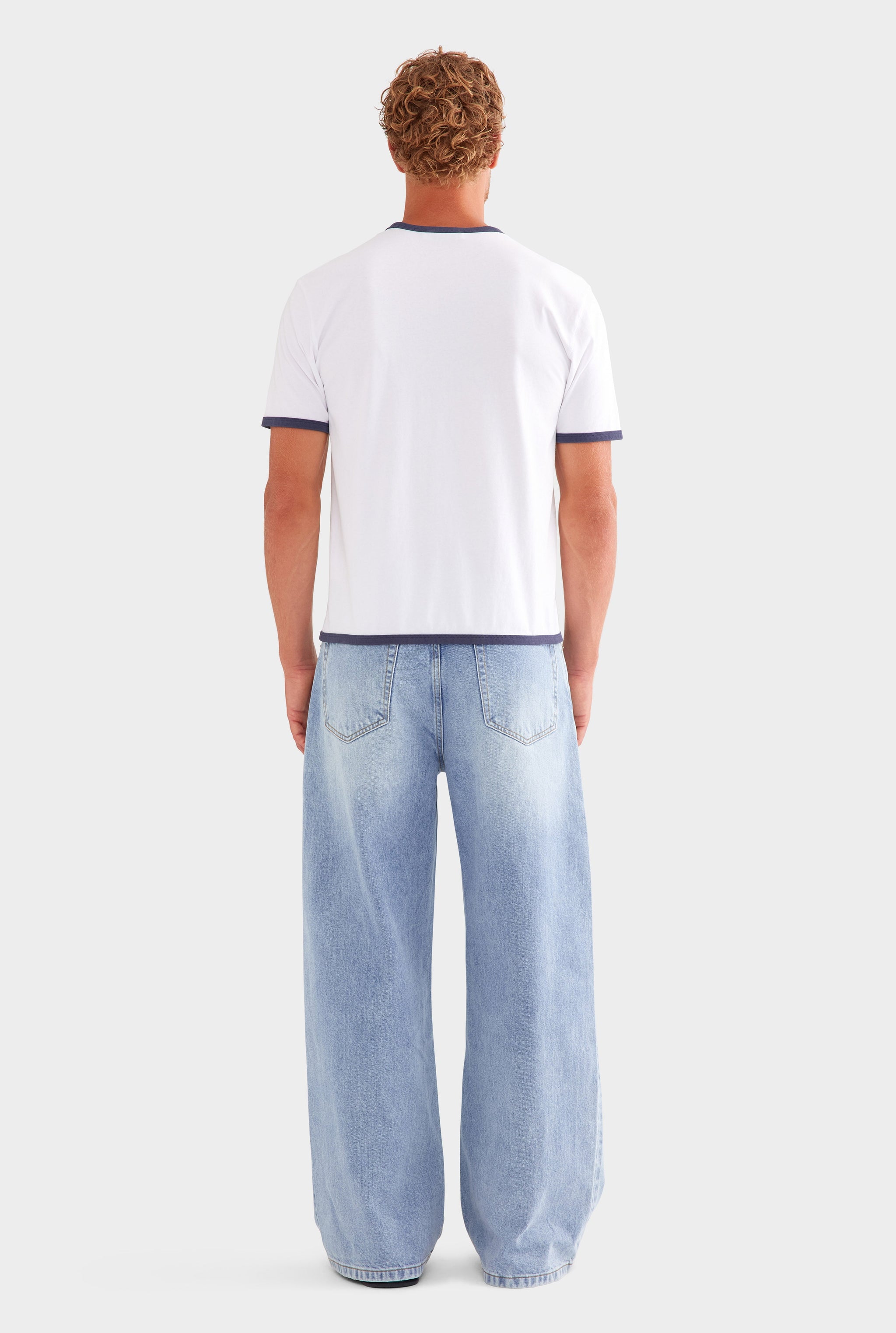 Ringer T-Shirt - White/Navy