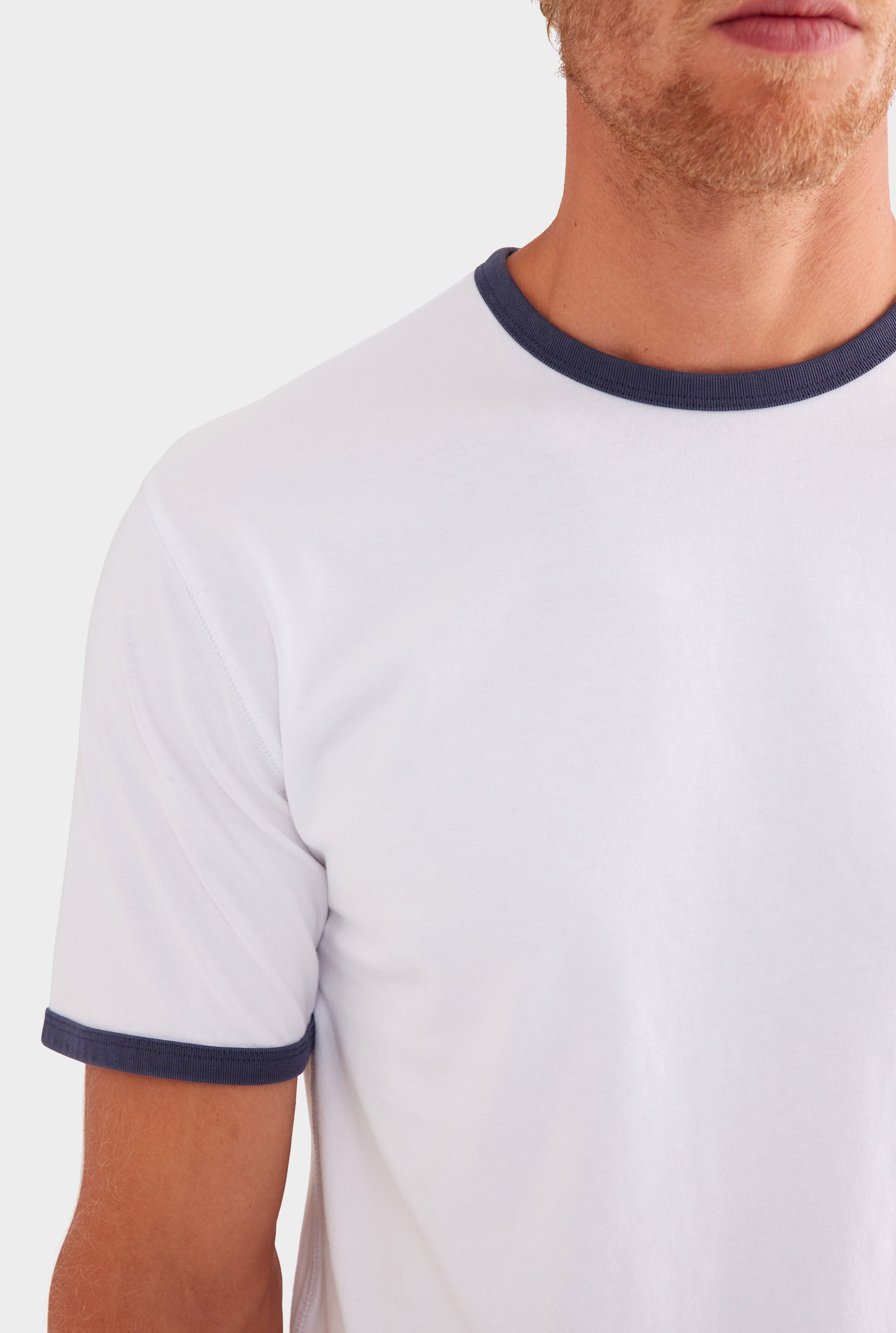 Ringer T-Shirt - White/Navy