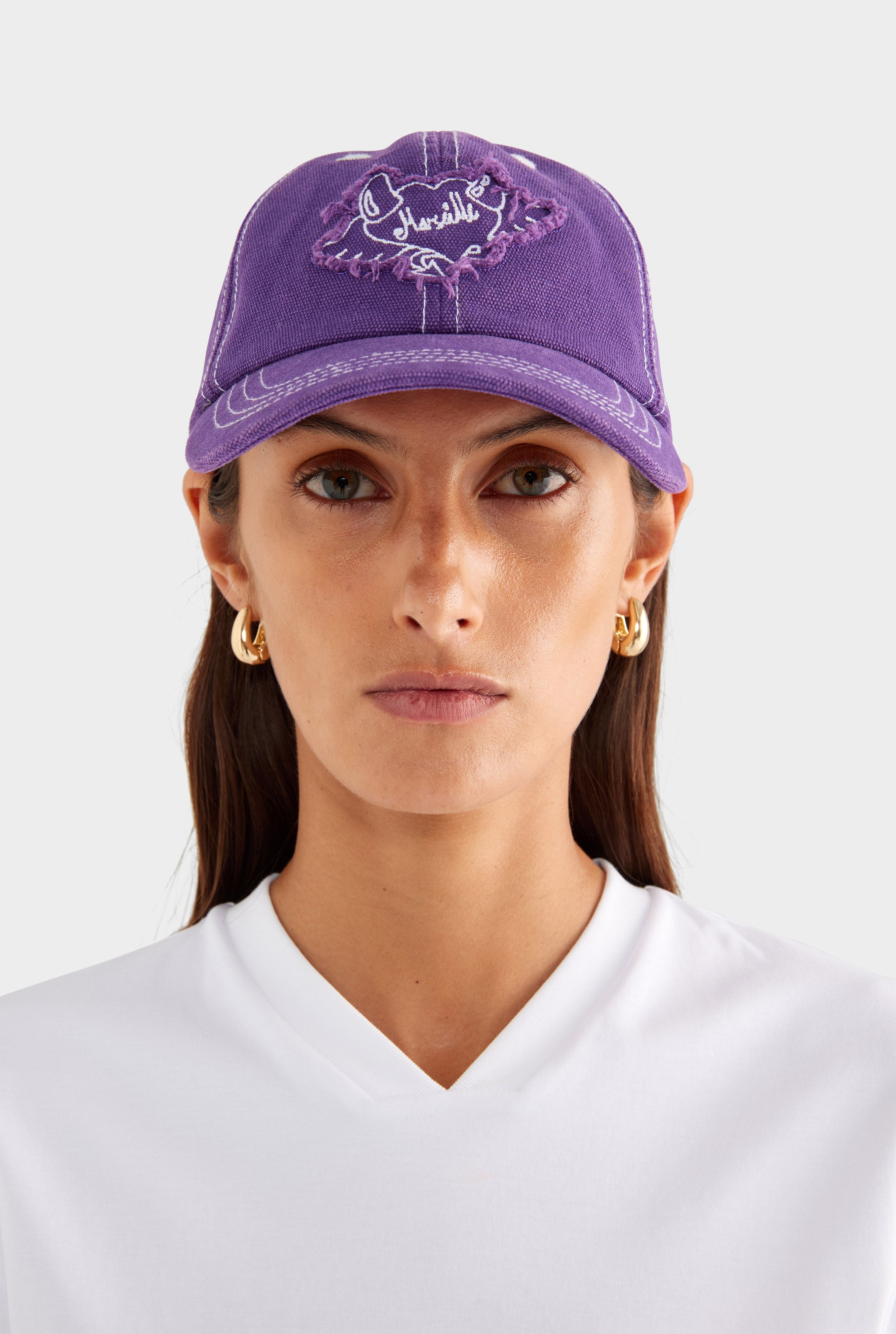 Marseille Washed Canvas Cap - Washed Purple