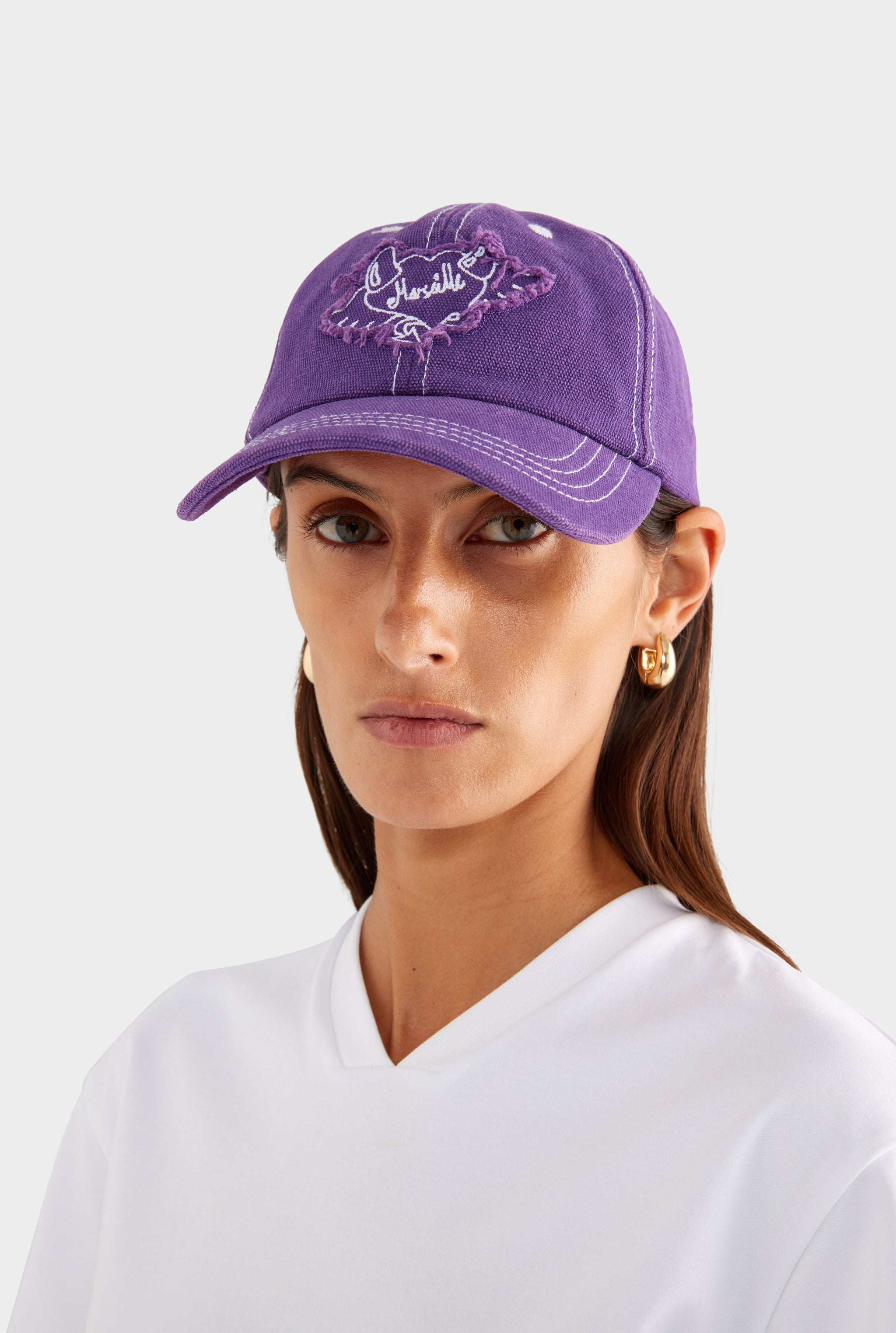 Marseille Washed Canvas Cap - Washed Purple